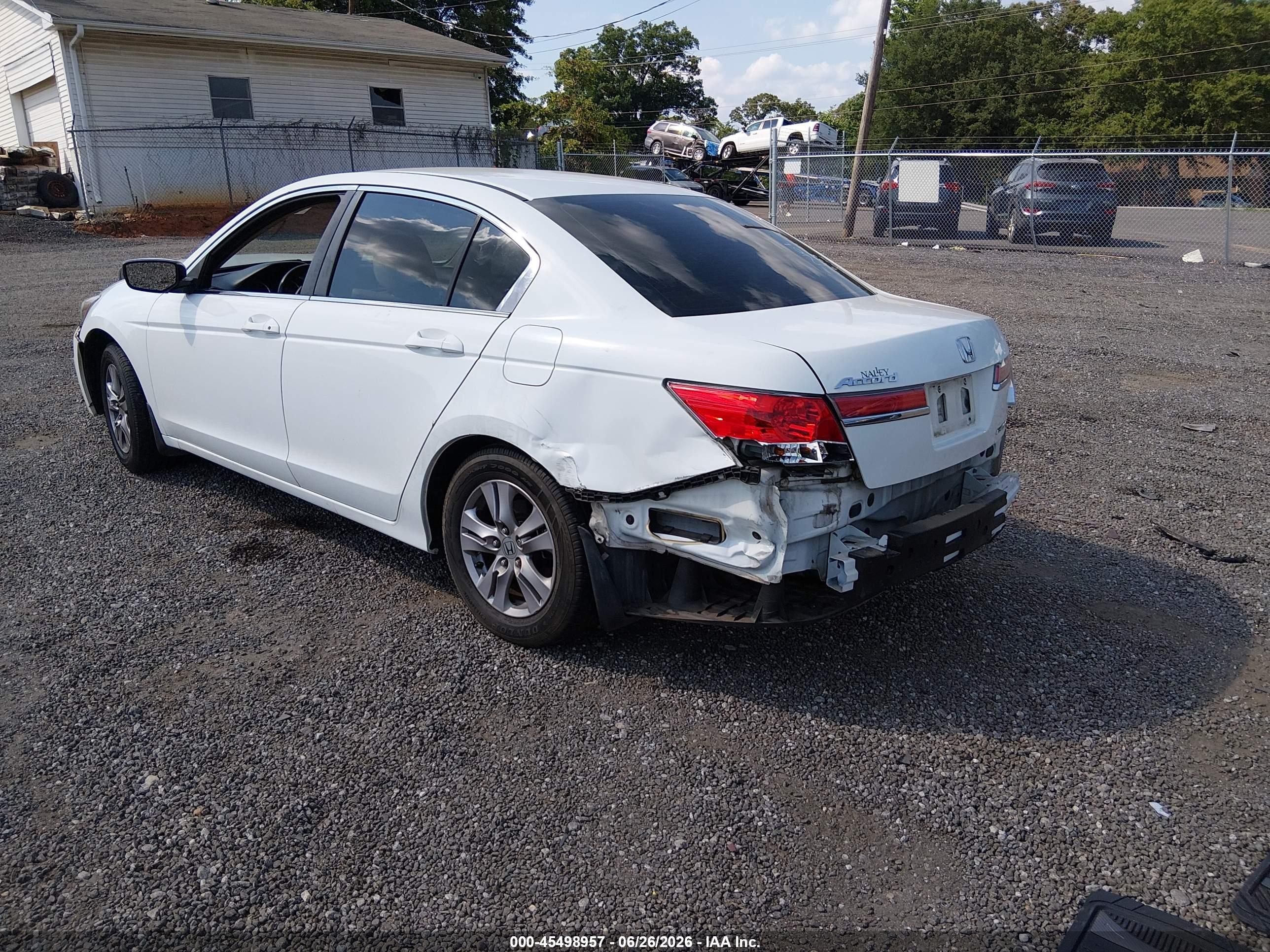 2012 Honda Accord 2.4 Se White vin: 1HGCP2F64CA223187
