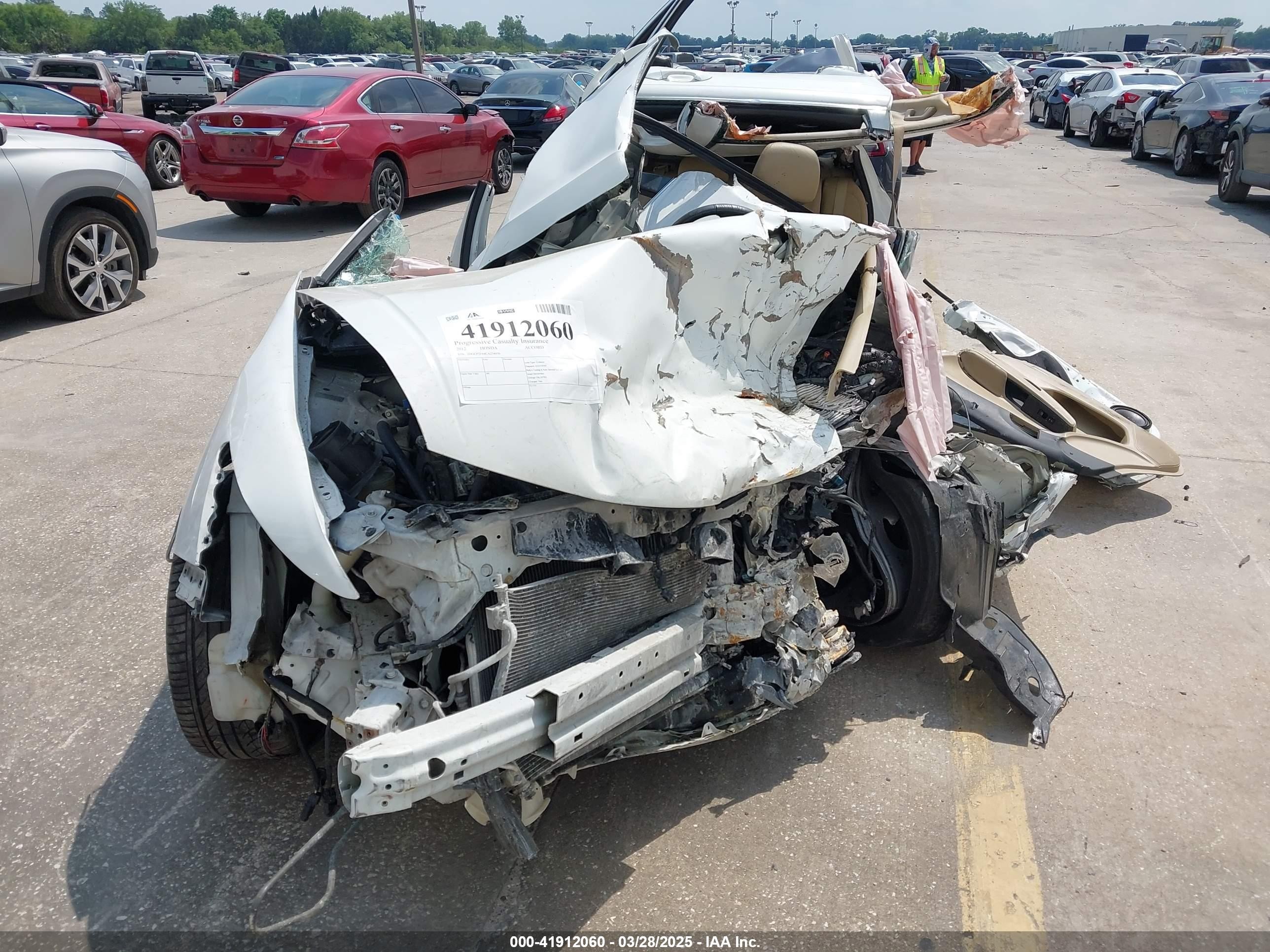 2012 Honda Accord 2.4 Se White vin: 1HGCP2F64CA234030