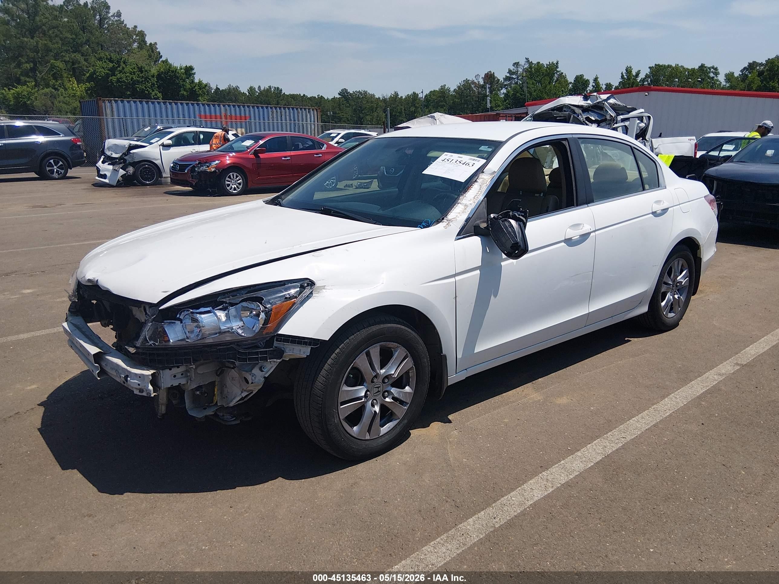 2012 Honda Accord 2.4 Se Белый vin: 1HGCP2F64CA235792
