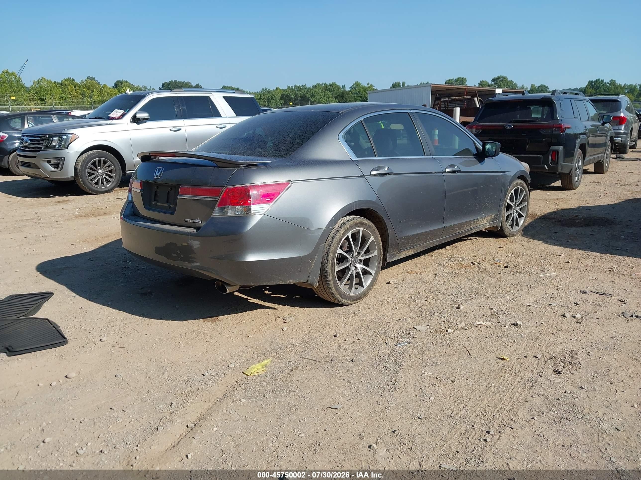 2012 Honda Accord 2.4 Se Gray vin: 1HGCP2F64CA241849