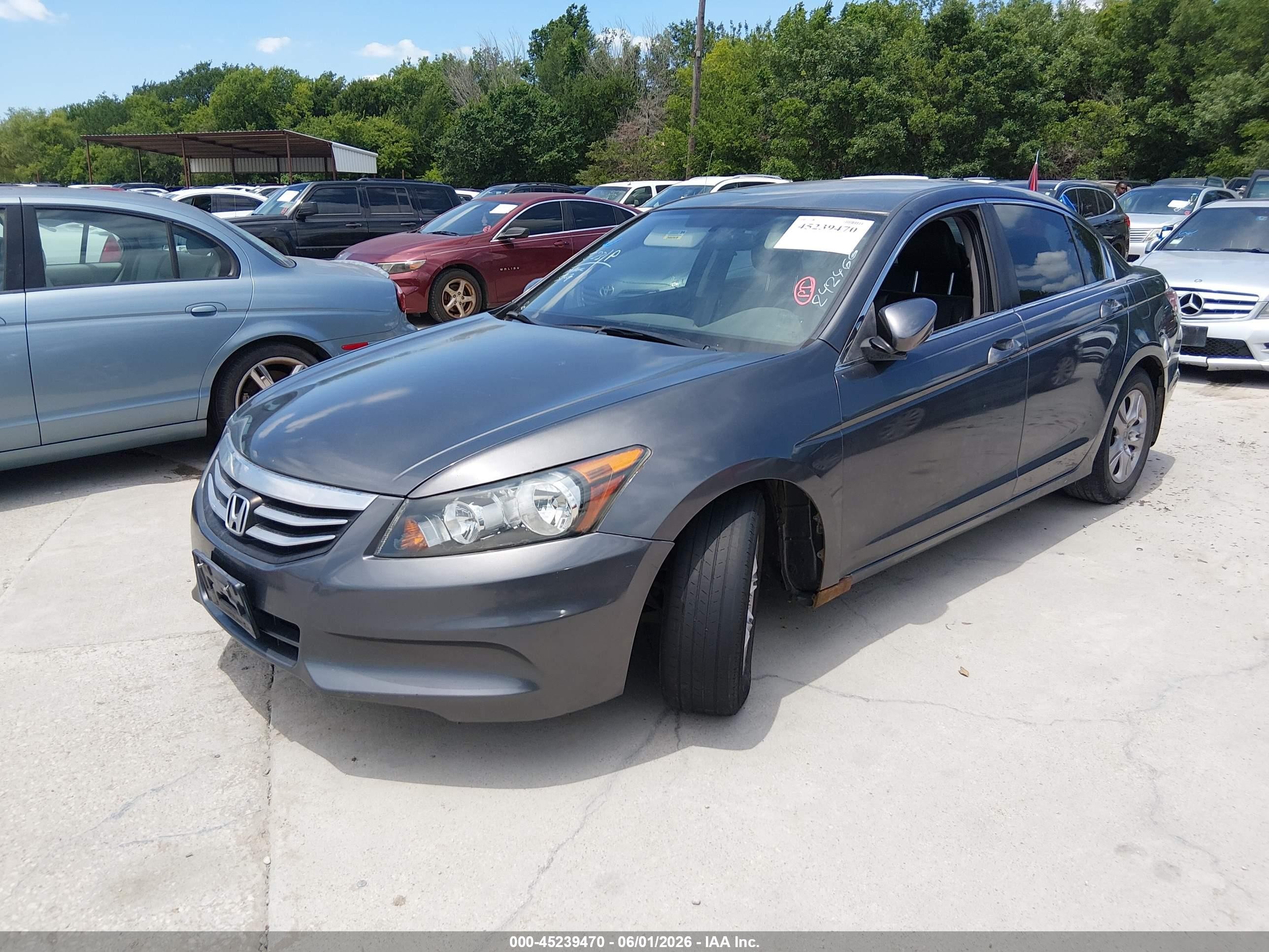 2012 Honda Accord 2.4 Se Gray vin: 1HGCP2F64CA242466