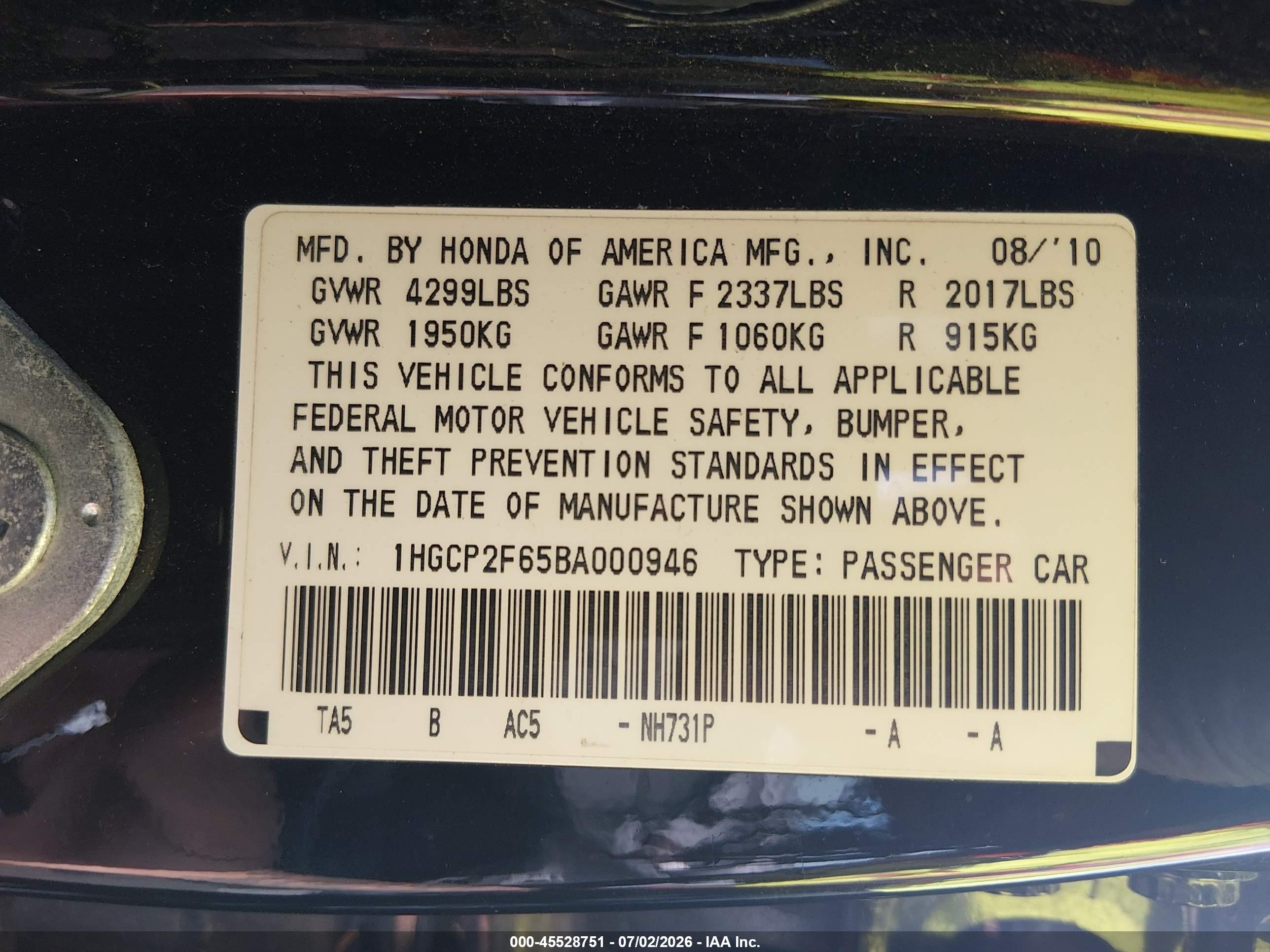 2011 Honda Accord 2.4 Se Black vin: 1HGCP2F65BA000946