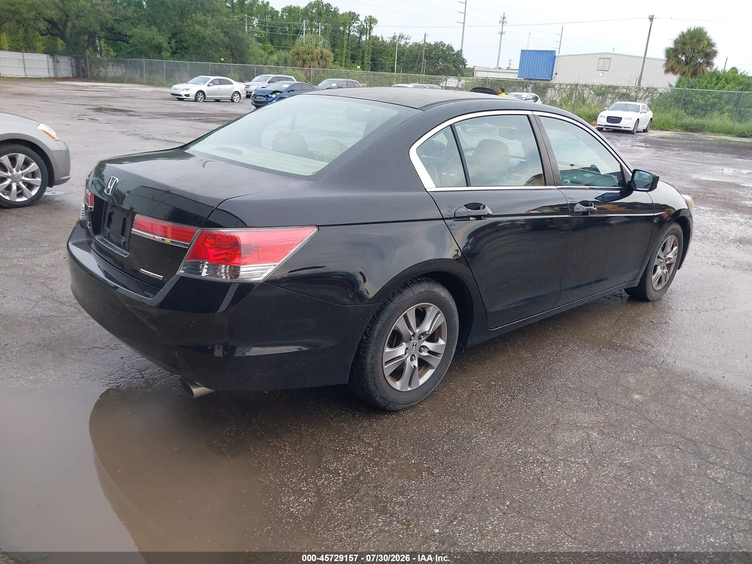 2011 Honda Accord 2.4 Se Black vin: 1HGCP2F65BA155951