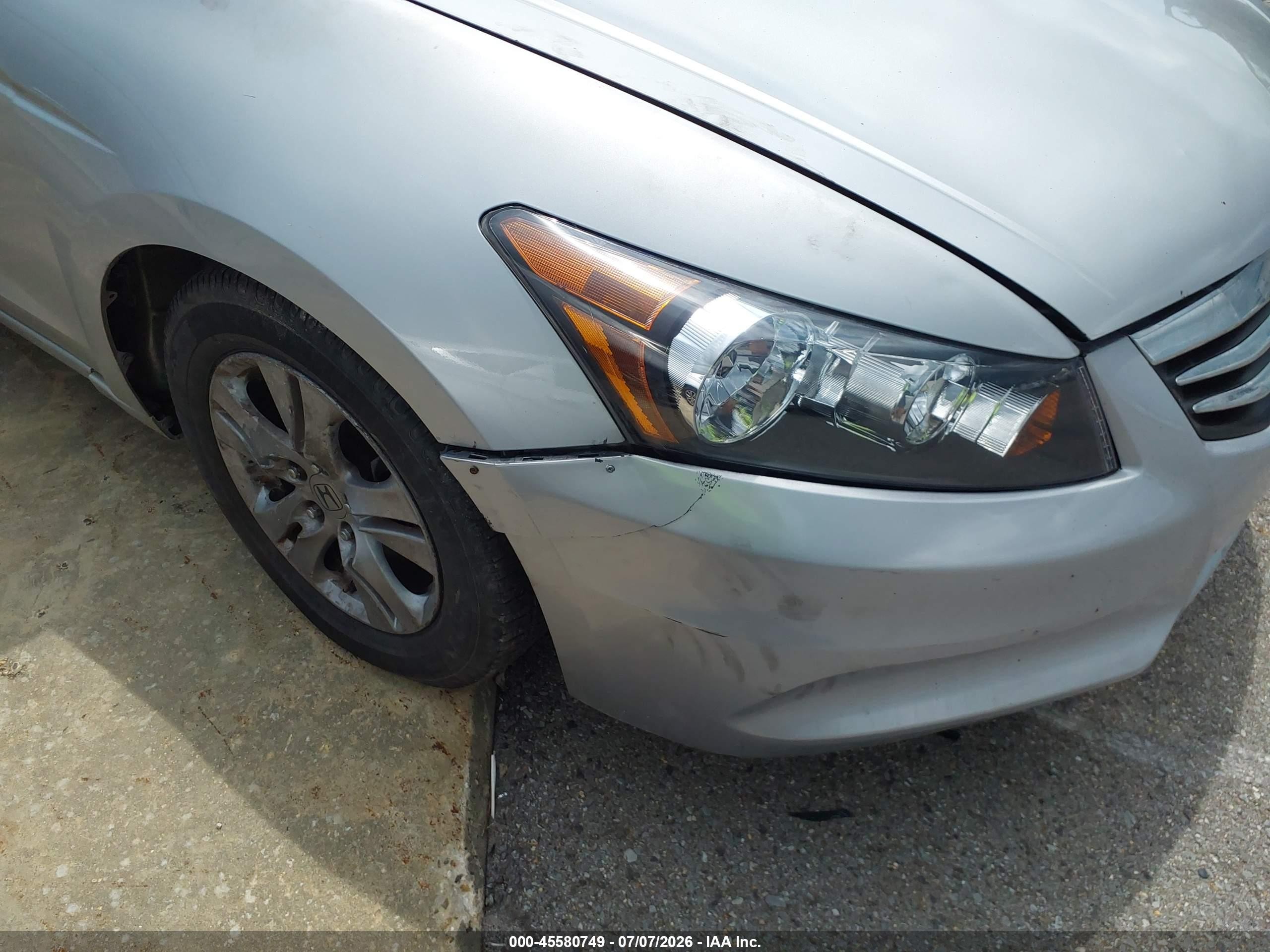 2012 Honda Accord 2.4 Se Silver vin: 1HGCP2F65CA026755
