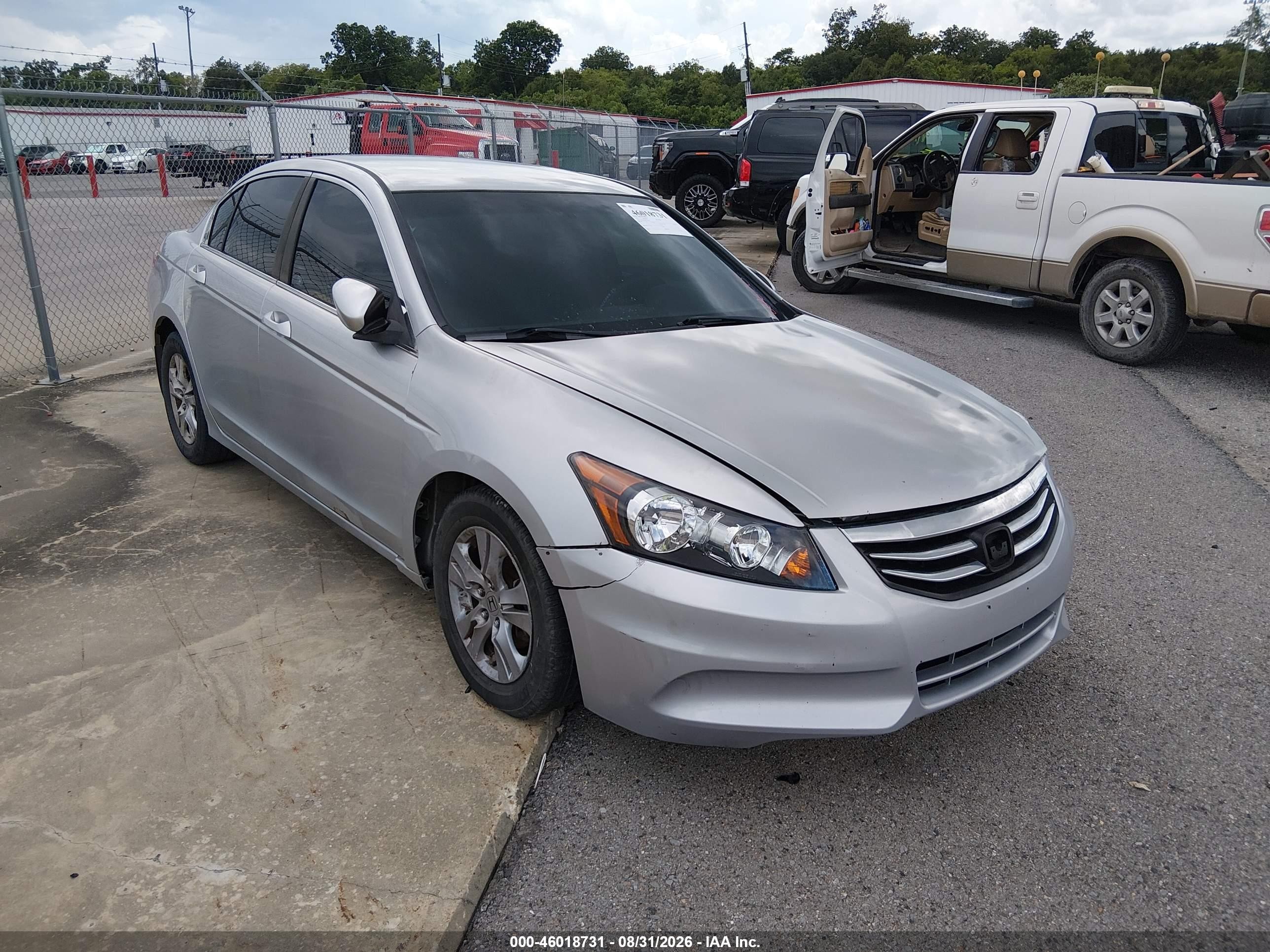 2012 Honda Accord 2.4 Se Silver vin: 1HGCP2F65CA026755