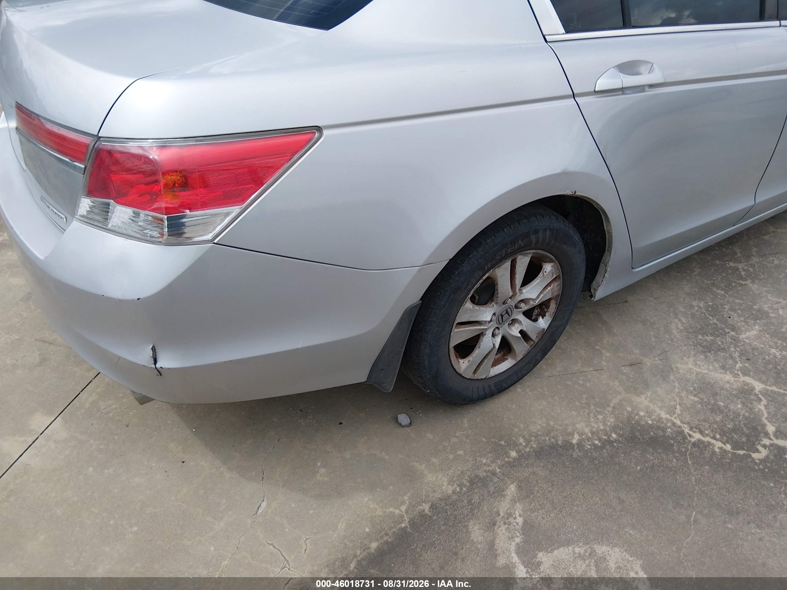2012 Honda Accord 2.4 Se Silver vin: 1HGCP2F65CA026755