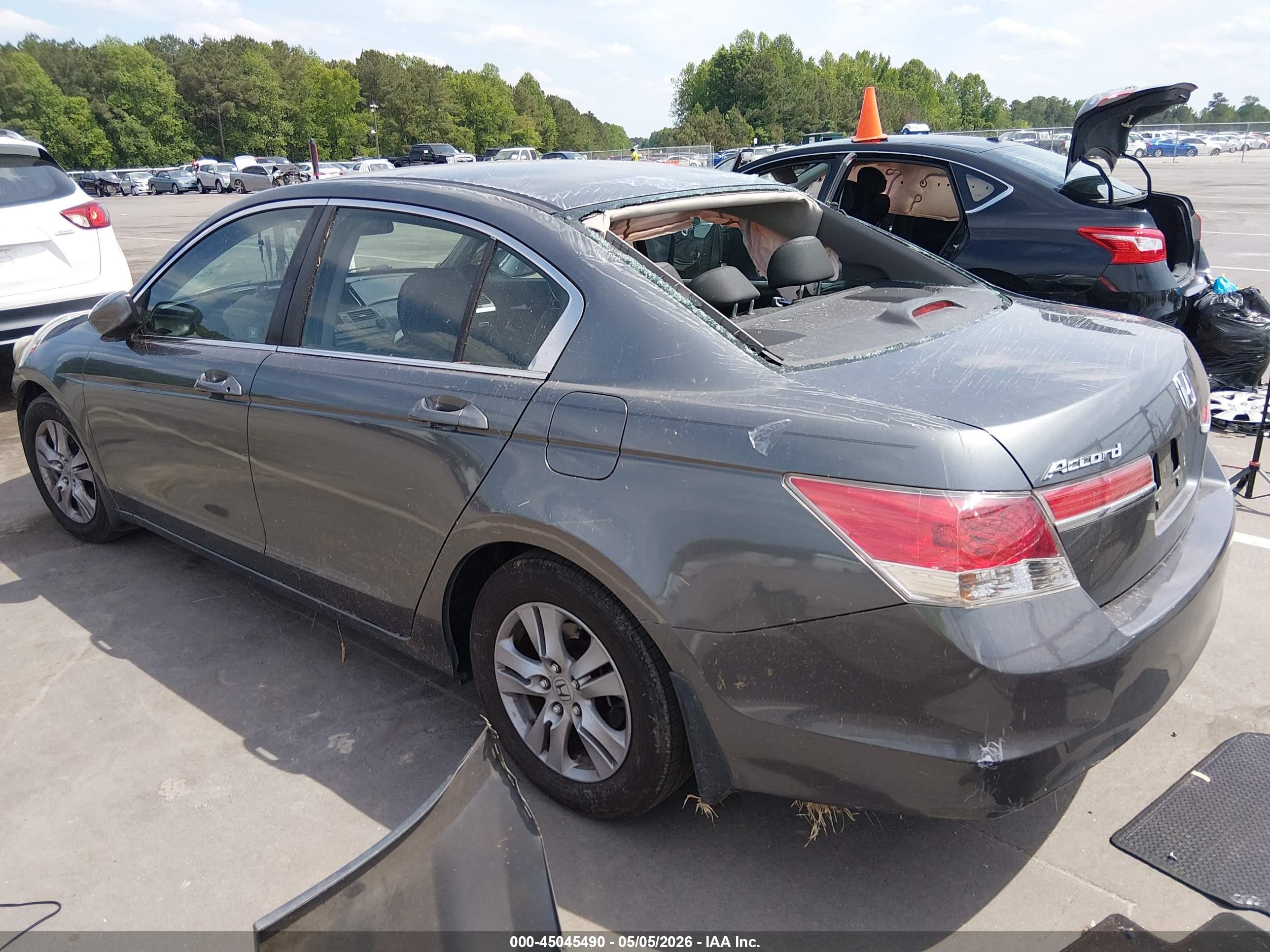 2012 Honda Accord 2.4 Se Gray vin: 1HGCP2F65CA046892