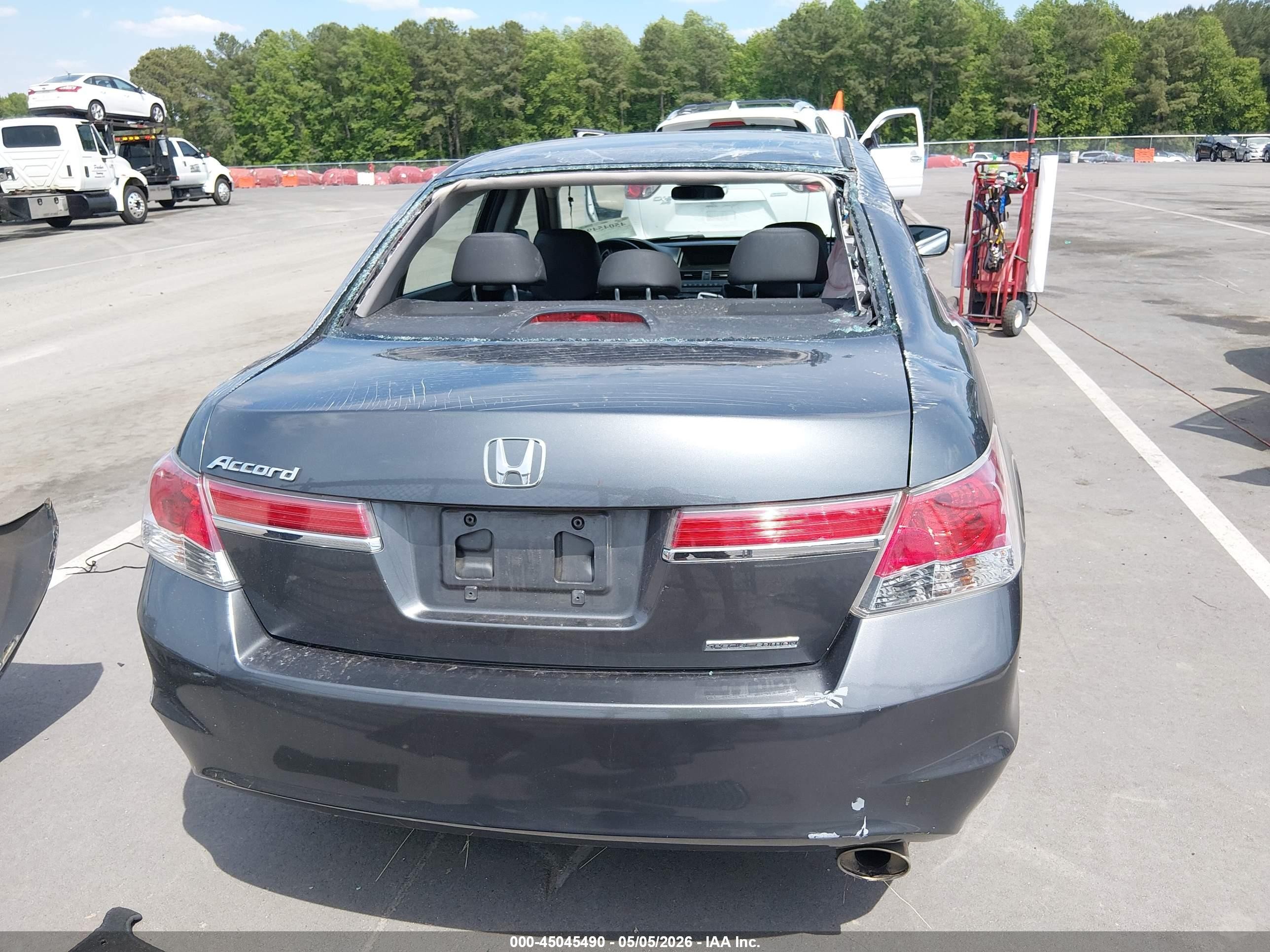 2012 Honda Accord 2.4 Se Gray vin: 1HGCP2F65CA046892