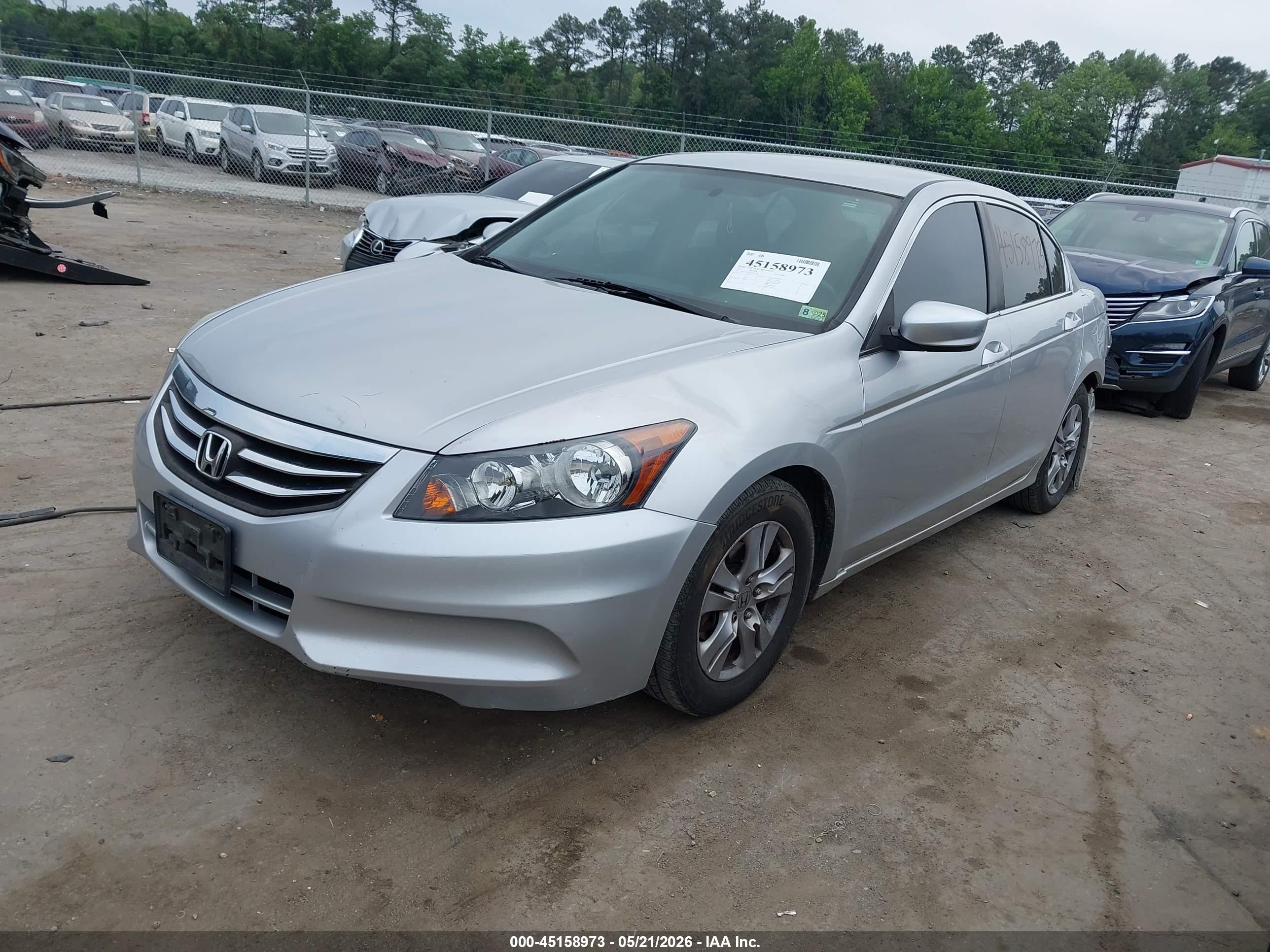 2012 Honda Accord 2.4 Se Silver vin: 1HGCP2F65CA055995