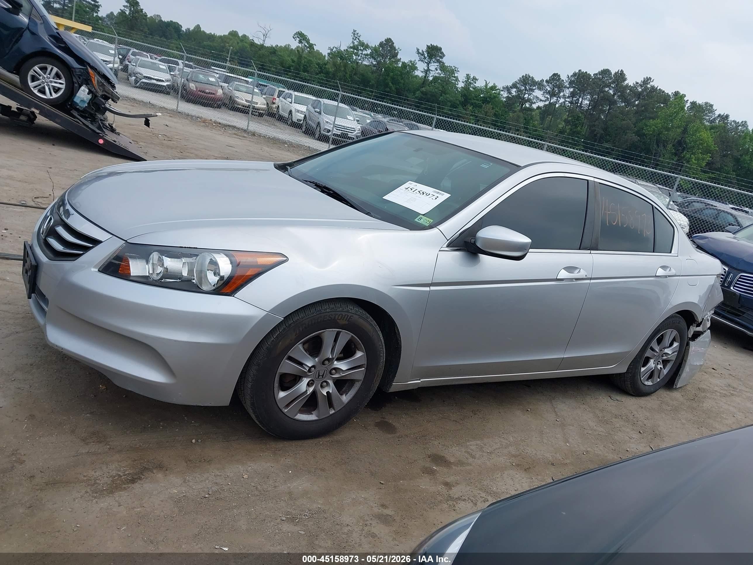 2012 Honda Accord 2.4 Se Silver vin: 1HGCP2F65CA055995