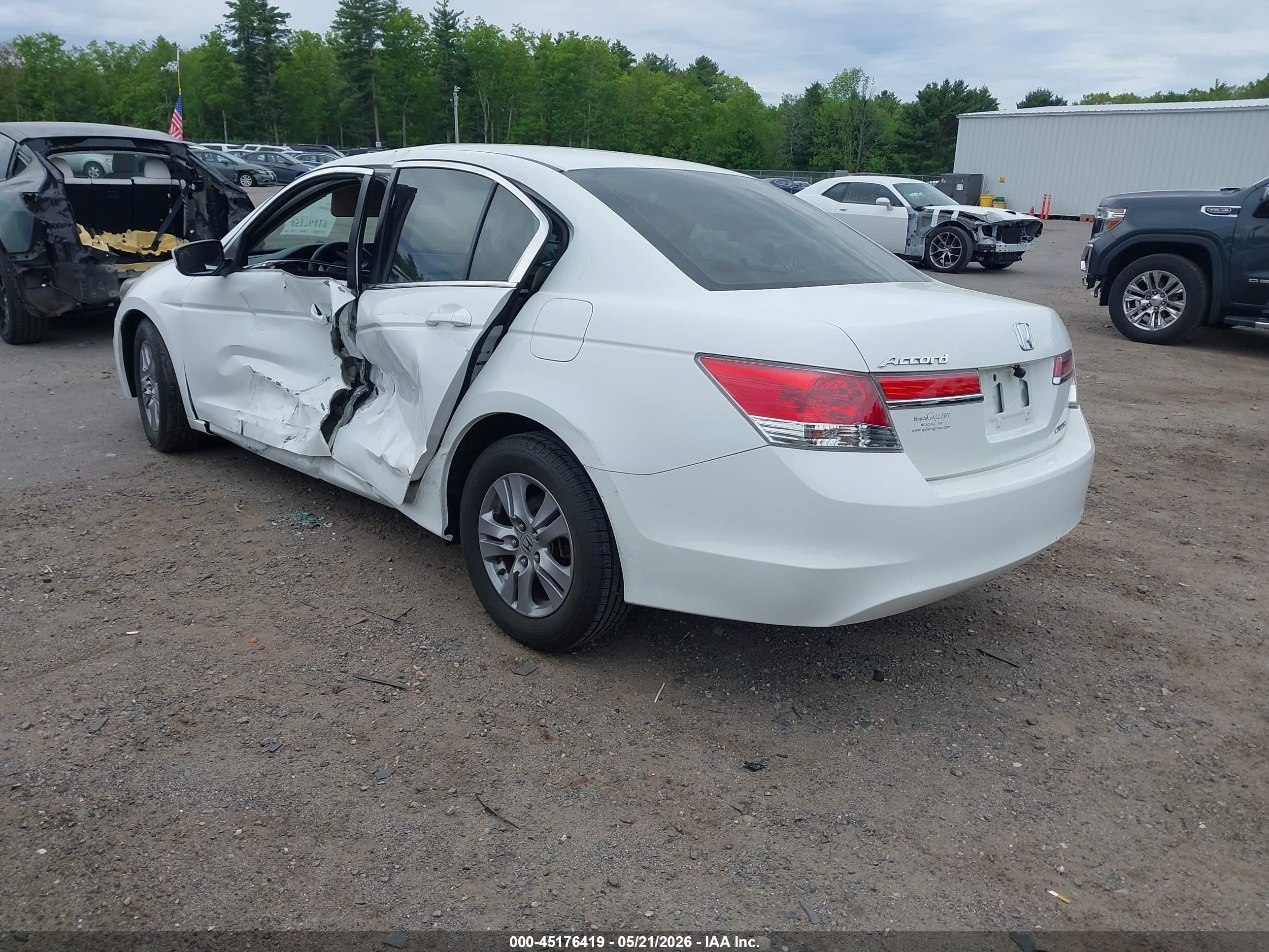 2012 Honda Accord 2.4 Se Белый vin: 1HGCP2F65CA134356
