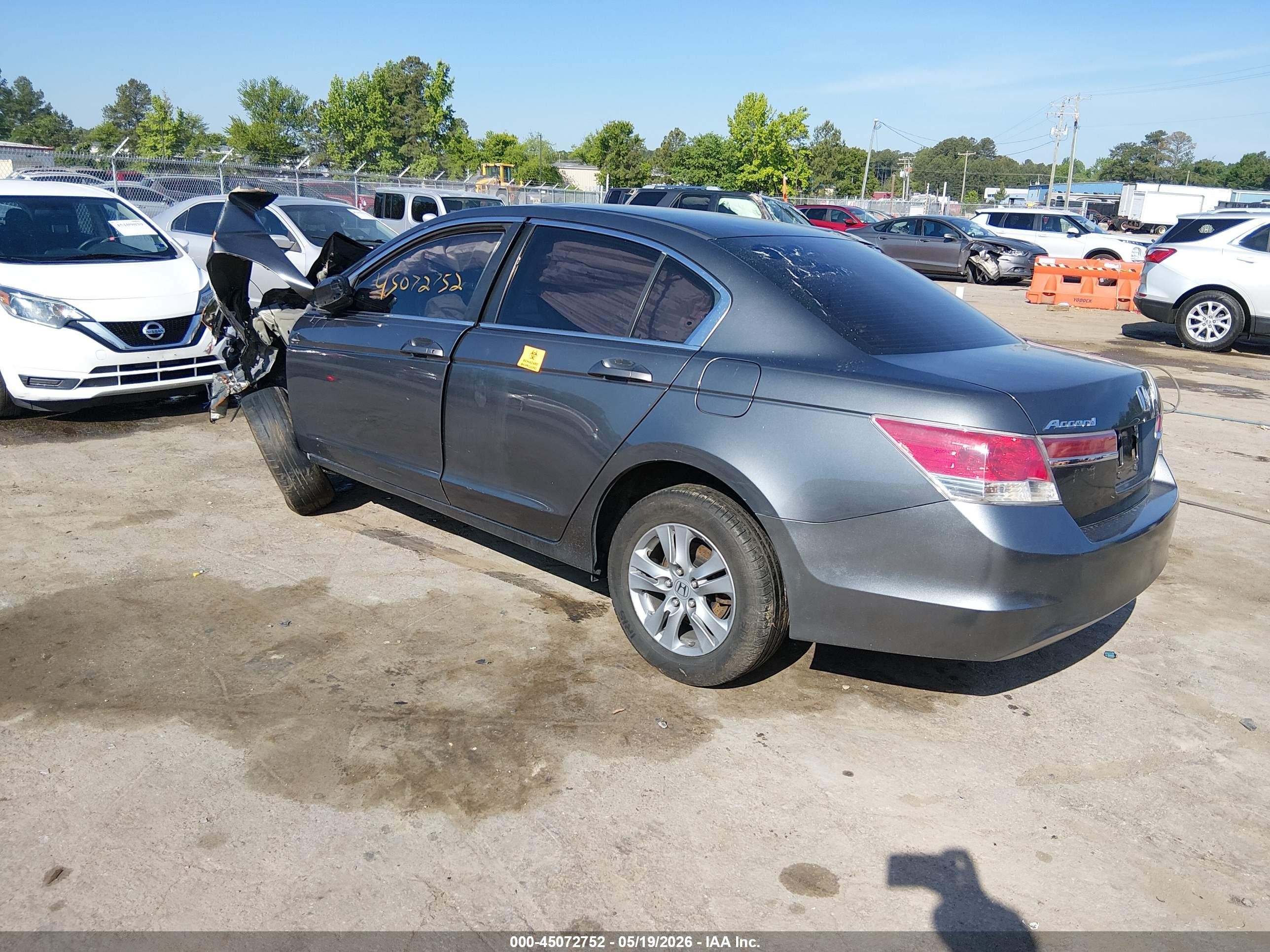 2012 Honda Accord 2.4 Se Серый vin: 1HGCP2F65CA138973