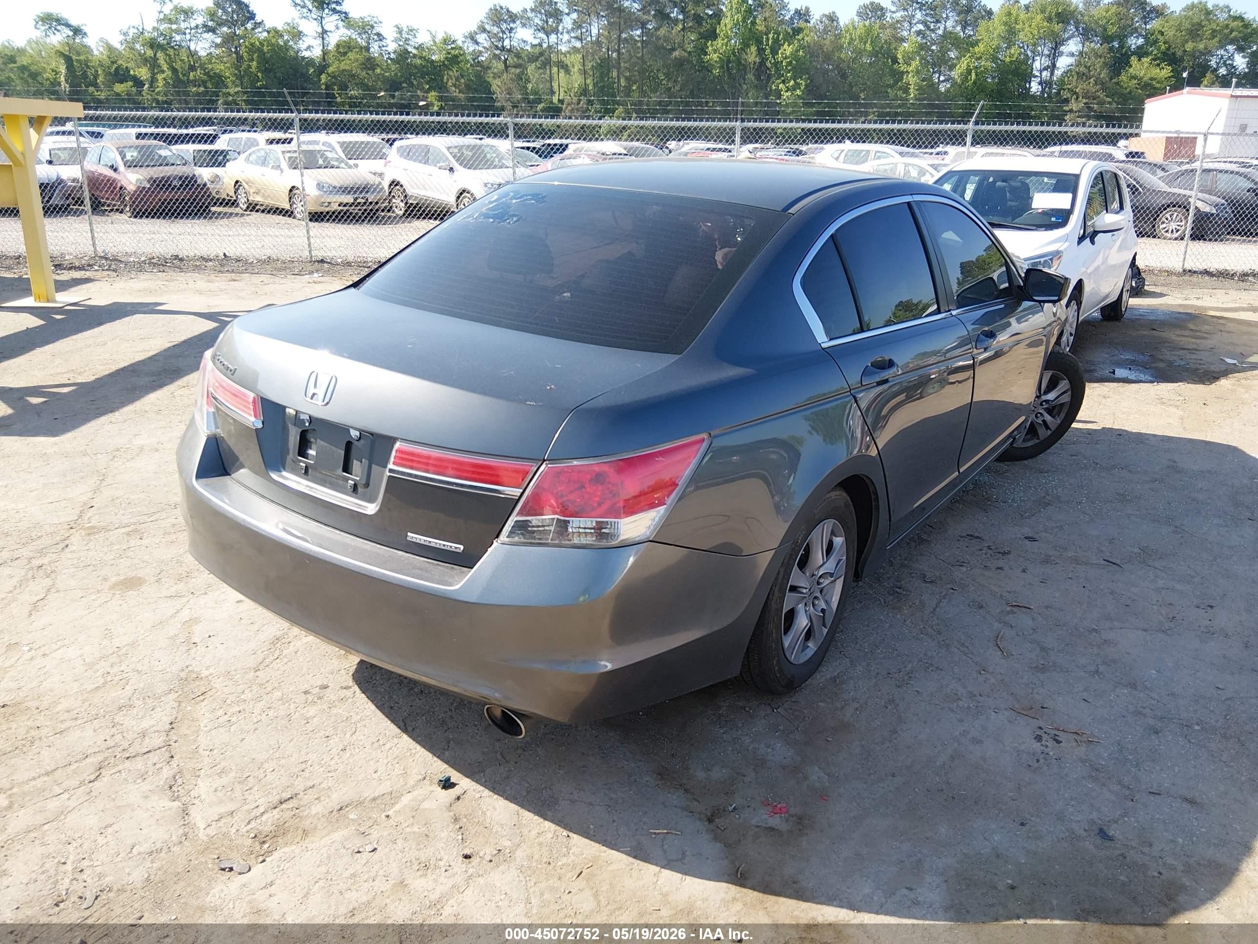 2012 Honda Accord 2.4 Se Серый vin: 1HGCP2F65CA138973