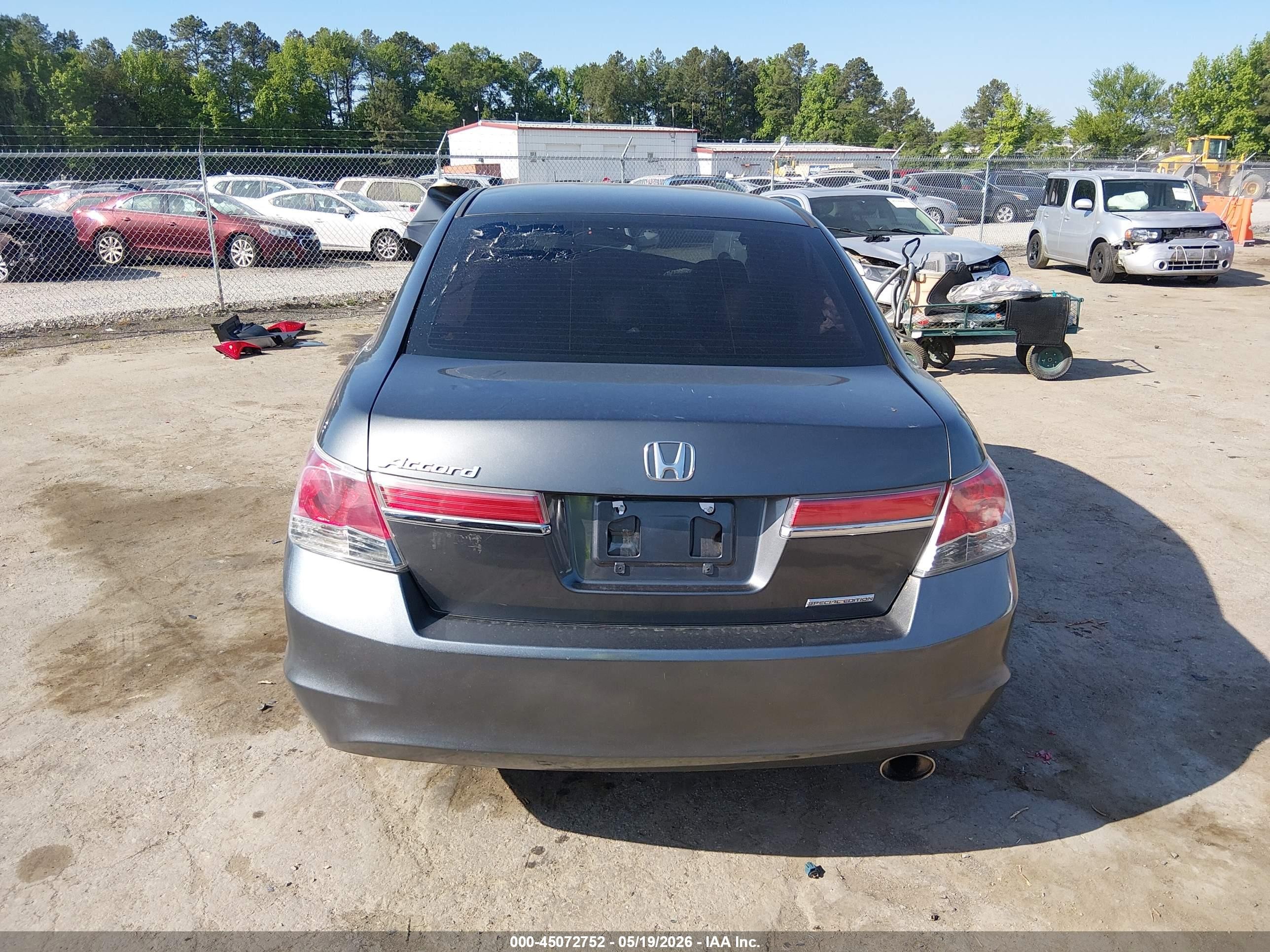 2012 Honda Accord 2.4 Se Серый vin: 1HGCP2F65CA138973