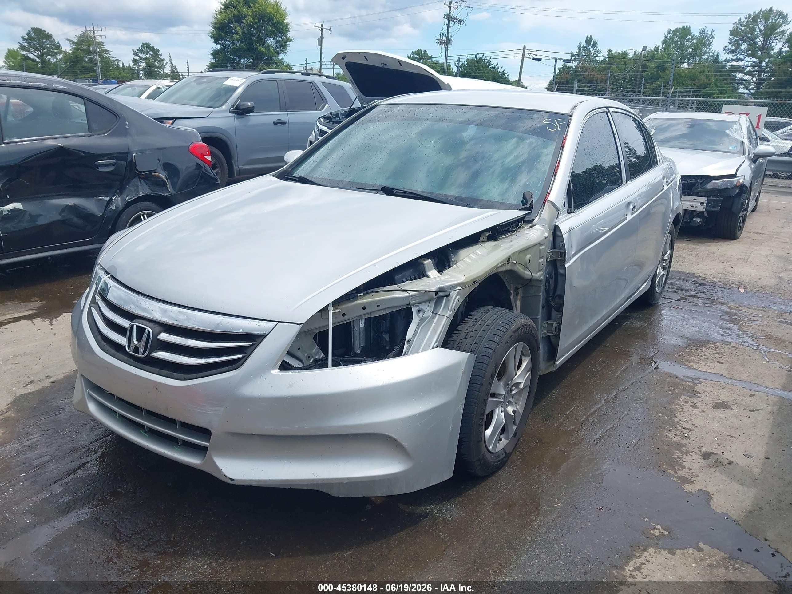 2012 Honda Accord 2.4 Se Серебряный vin: 1HGCP2F65CA152453