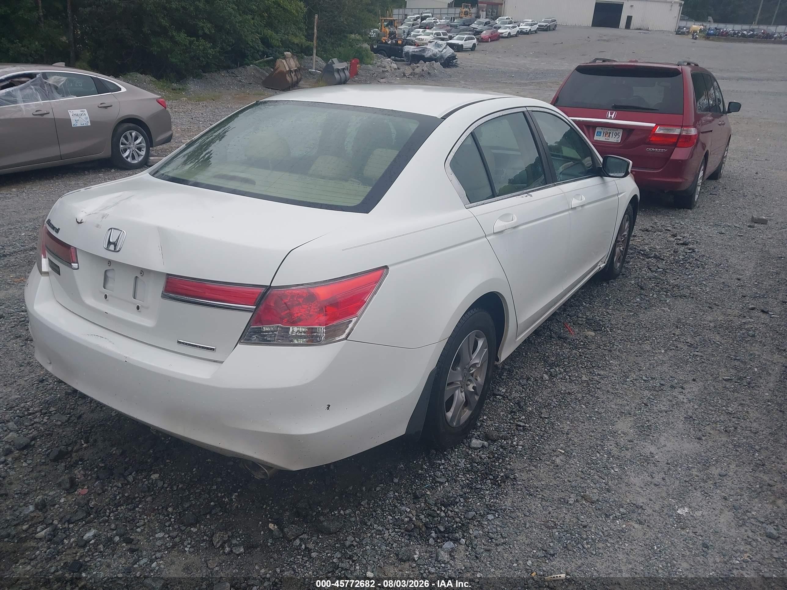 2012 Honda Accord 2.4 Se White vin: 1HGCP2F65CA157121