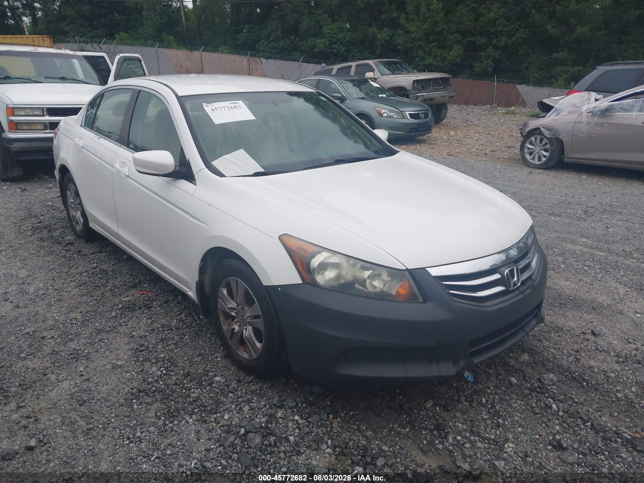 2012 Honda Accord 2.4 Se Белый vin: 1HGCP2F65CA157121