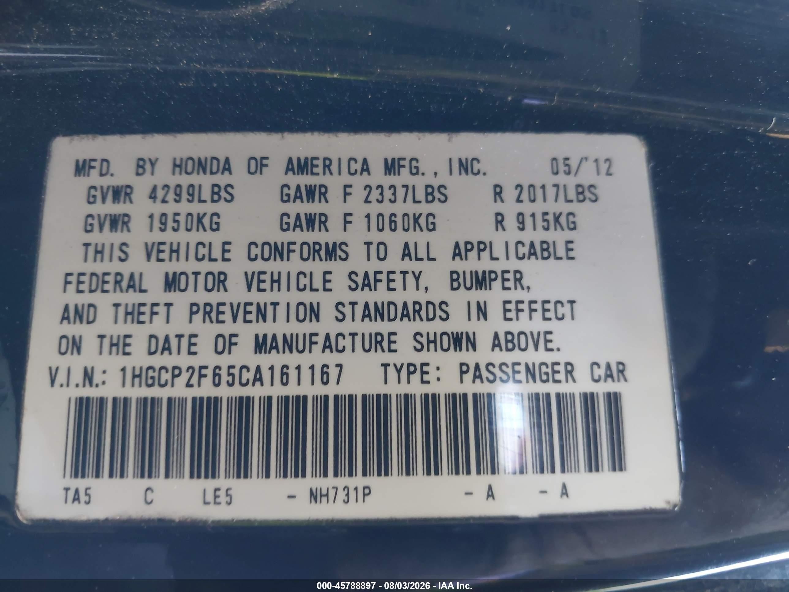 2012 Honda Accord 2.4 Se Black vin: 1HGCP2F65CA161167