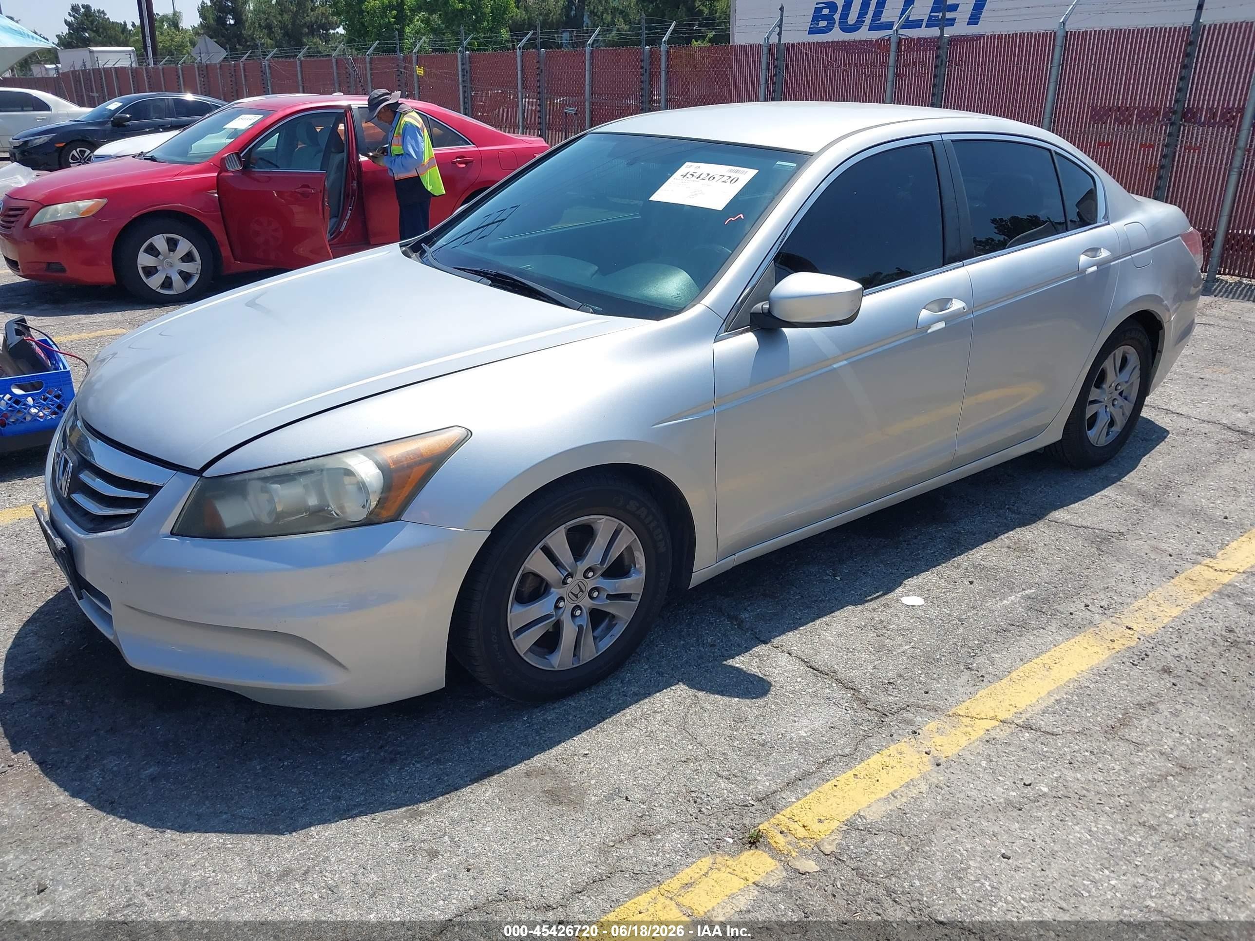 2012 Honda Accord 2.4 Se Silver vin: 1HGCP2F65CA185839