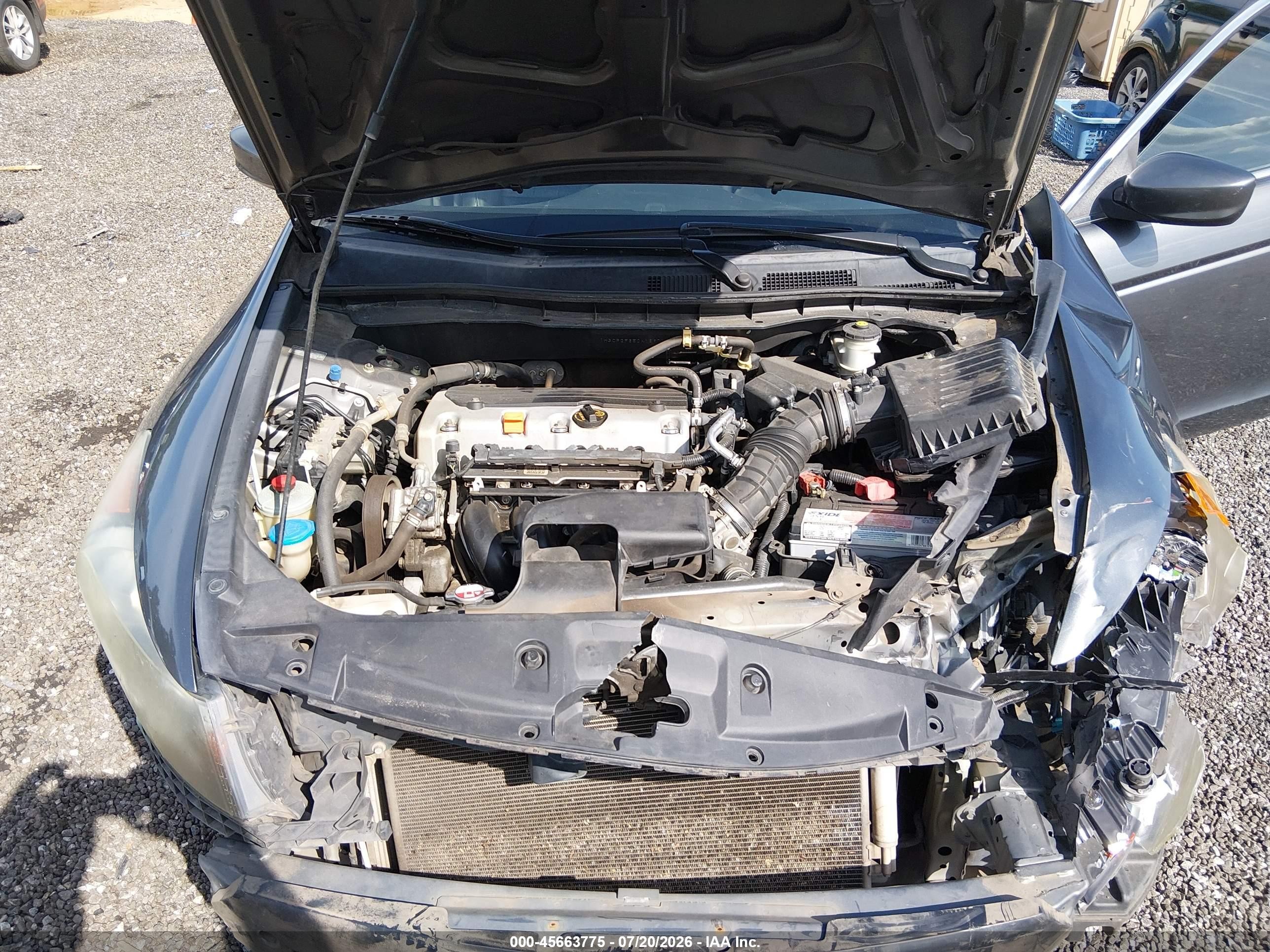 2012 Honda Accord 2.4 Se Серый vin: 1HGCP2F65CA189714