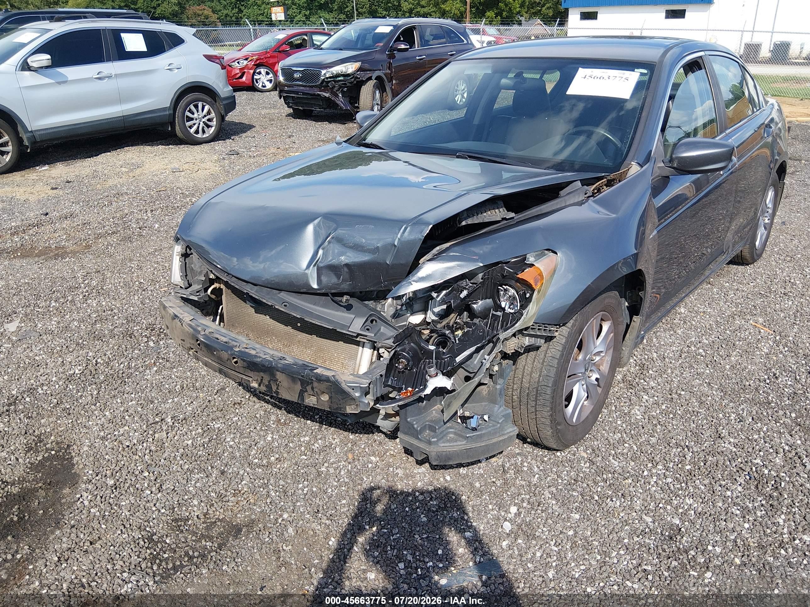 2012 Honda Accord 2.4 Se Серый vin: 1HGCP2F65CA189714