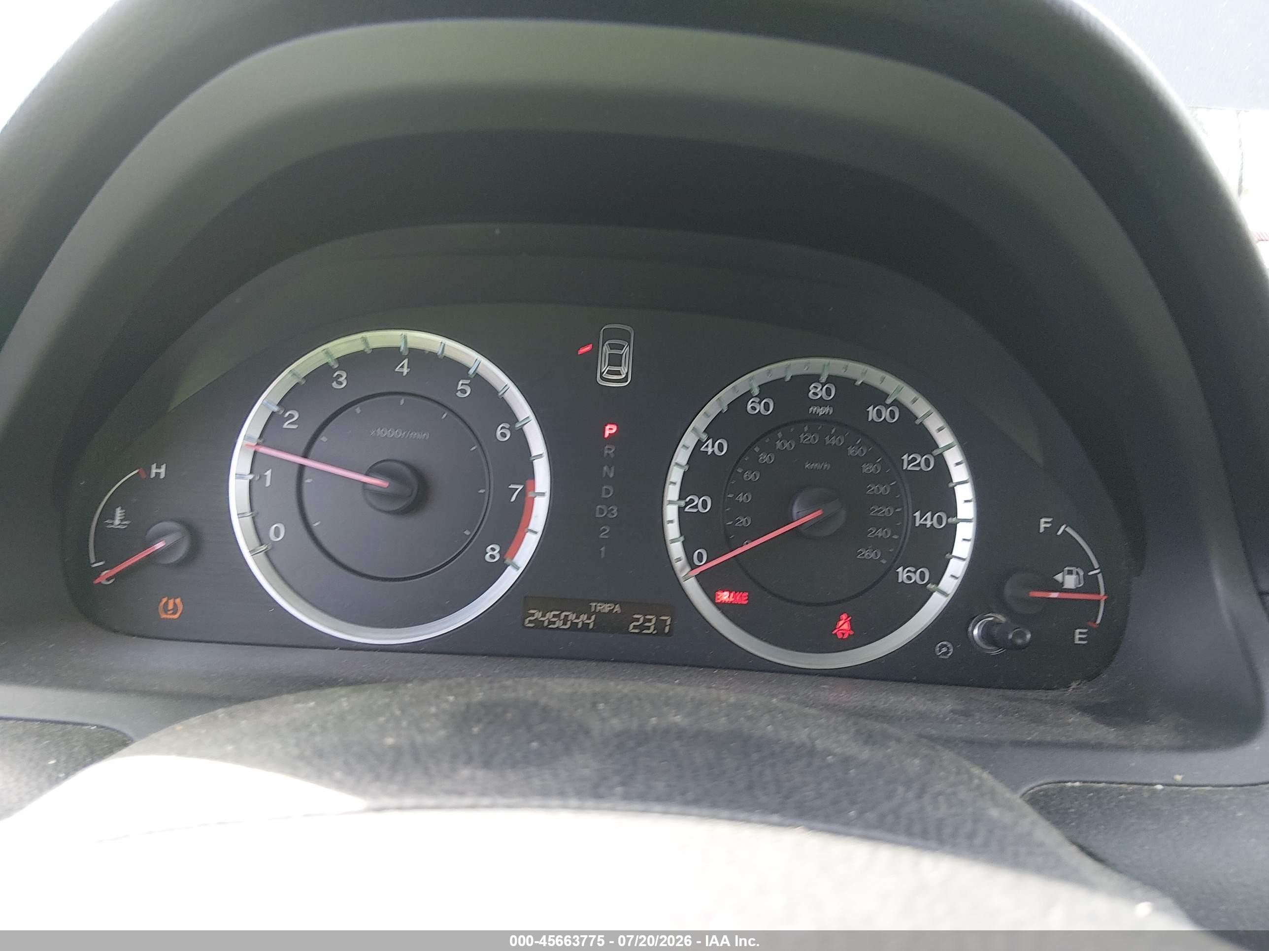 2012 Honda Accord 2.4 Se Серый vin: 1HGCP2F65CA189714