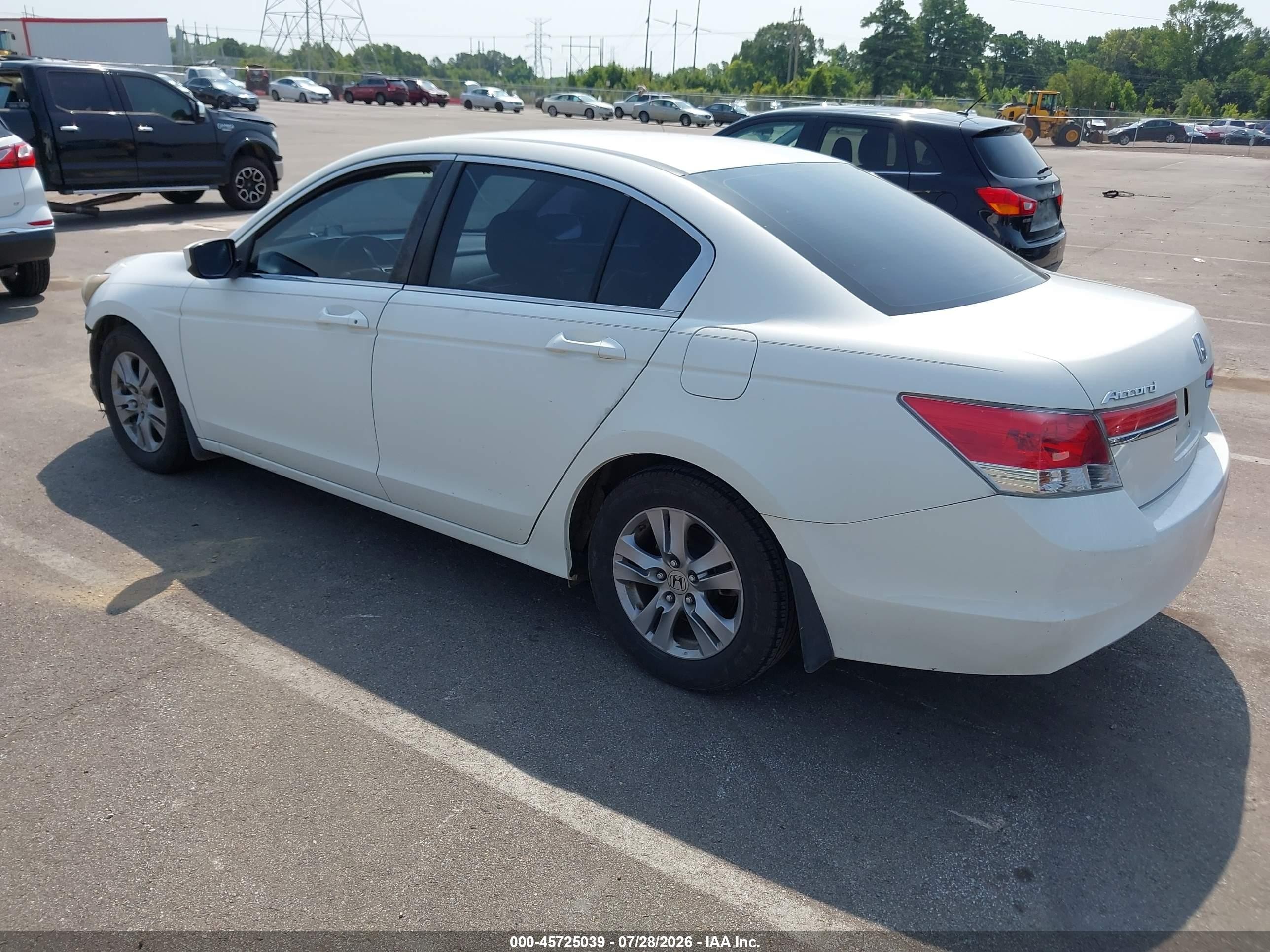 2012 Honda Accord 2.4 Se White vin: 1HGCP2F65CA190233
