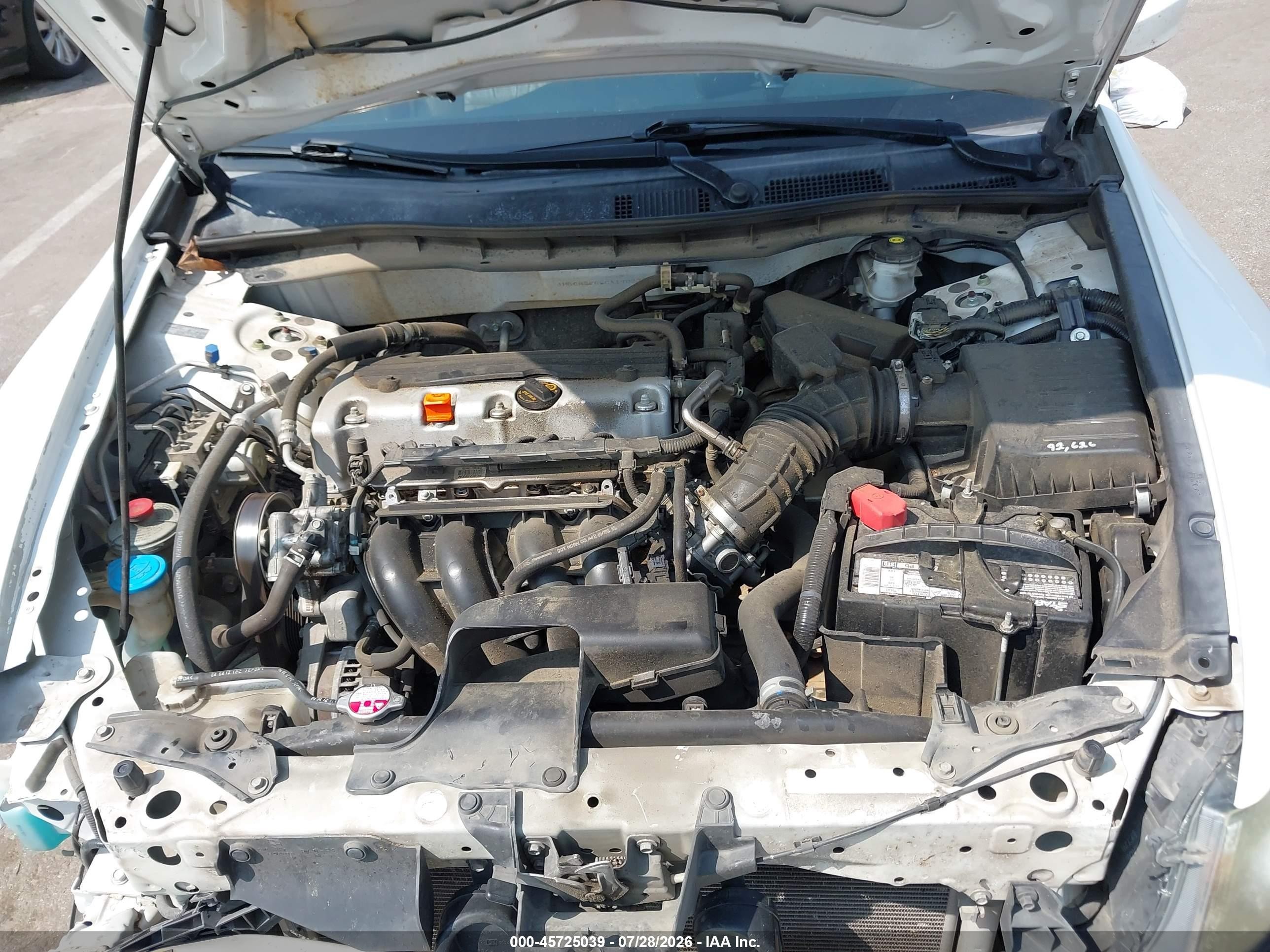 2012 Honda Accord 2.4 Se White vin: 1HGCP2F65CA190233