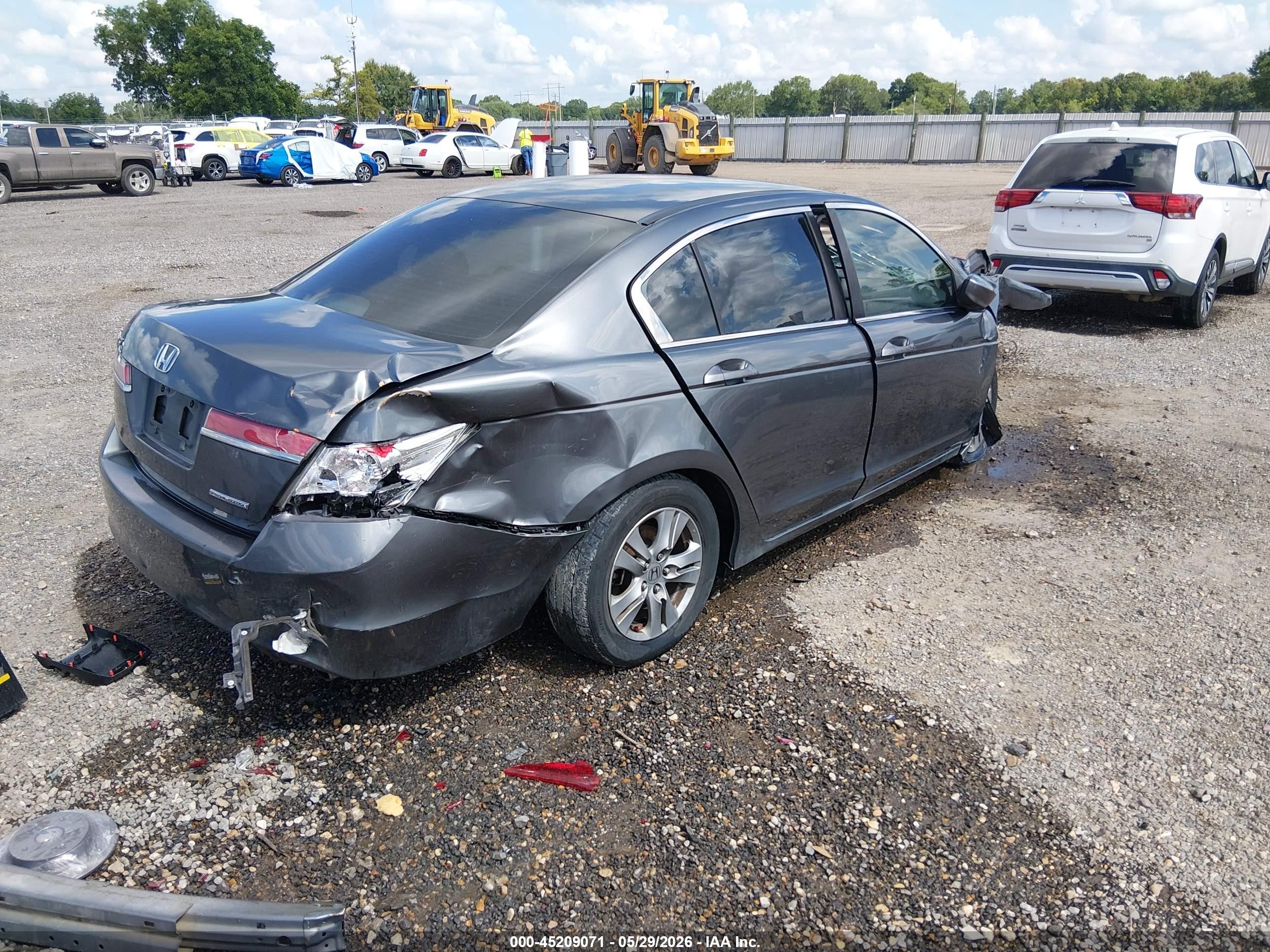 2012 Honda Accord 2.4 Se Серый vin: 1HGCP2F65CA198221