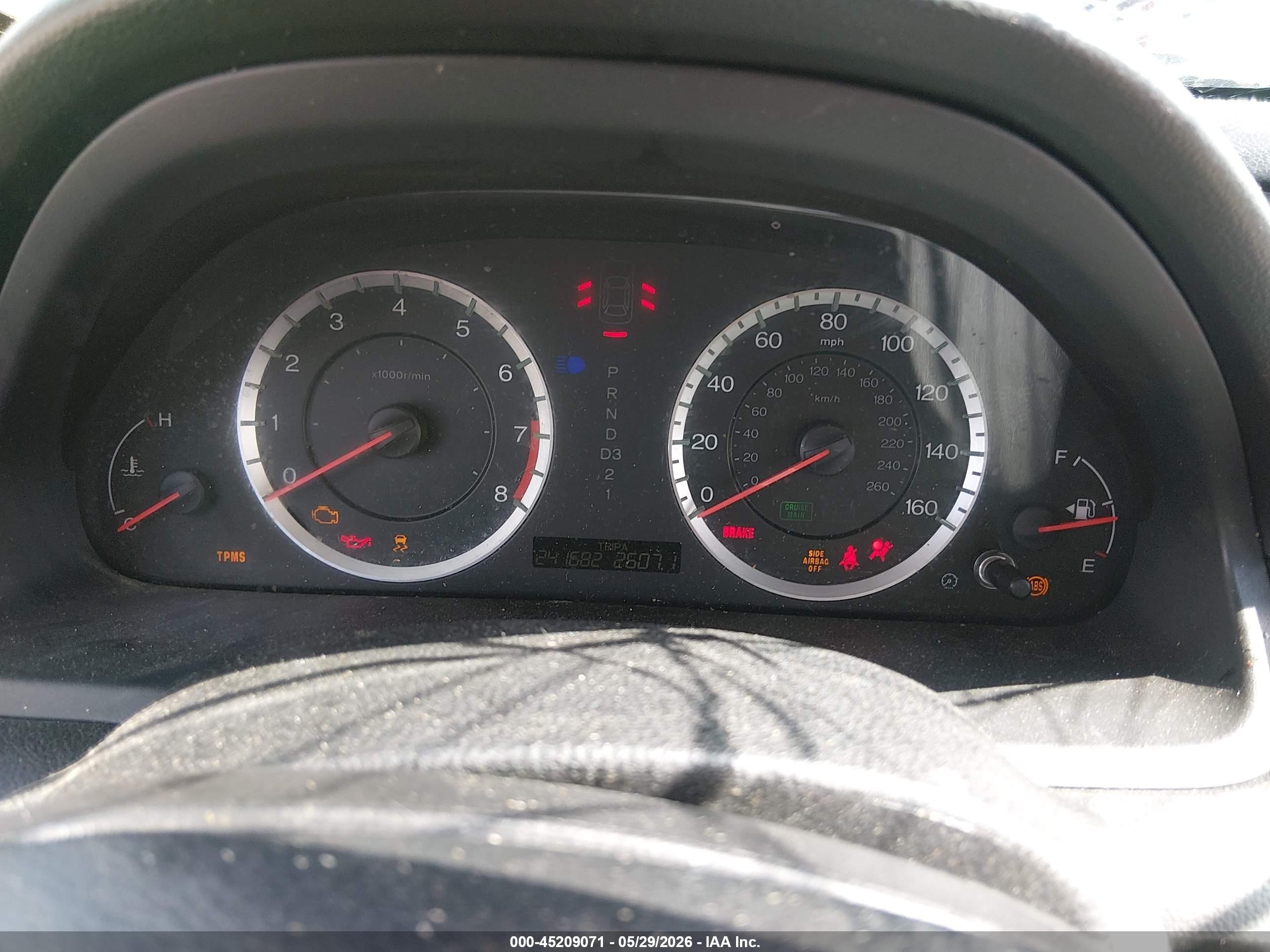 2012 Honda Accord 2.4 Se Серый vin: 1HGCP2F65CA198221