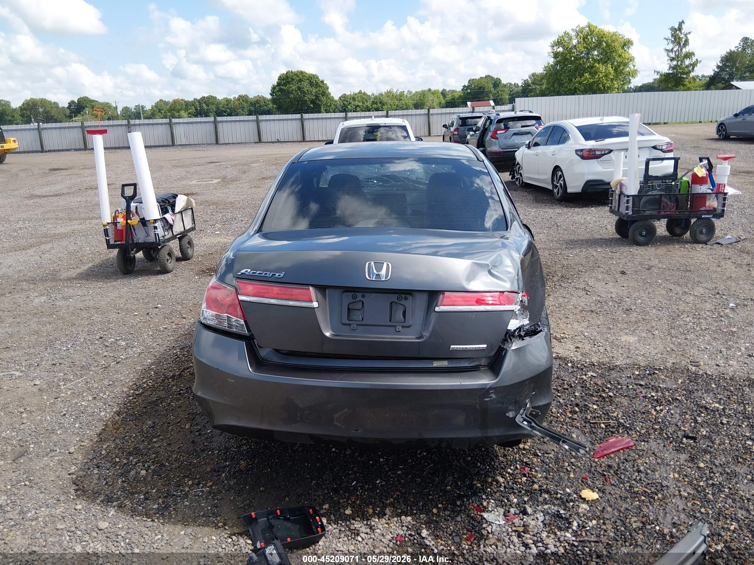 2012 Honda Accord 2.4 Se Серый vin: 1HGCP2F65CA198221