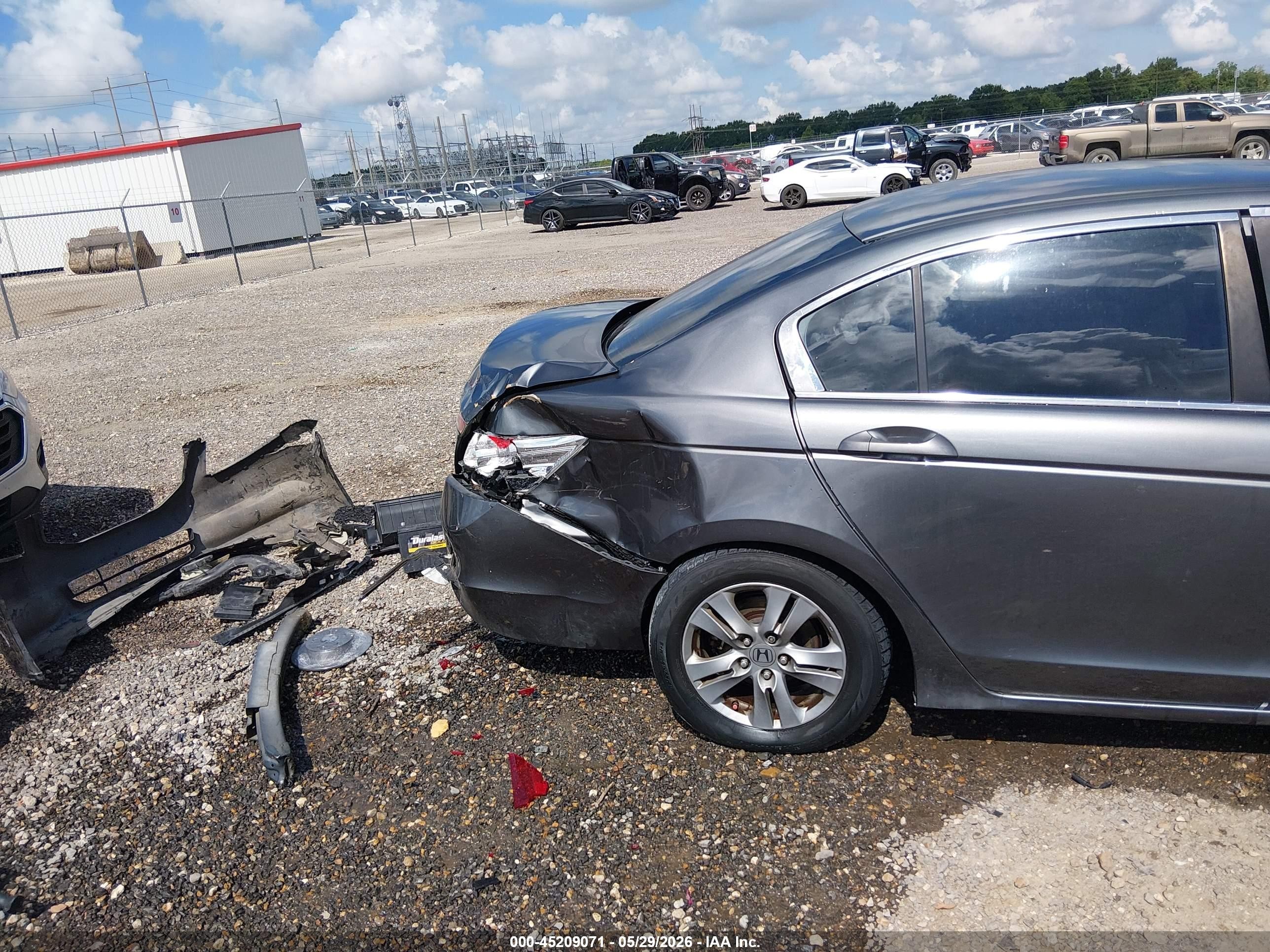 2012 Honda Accord 2.4 Se Серый vin: 1HGCP2F65CA198221