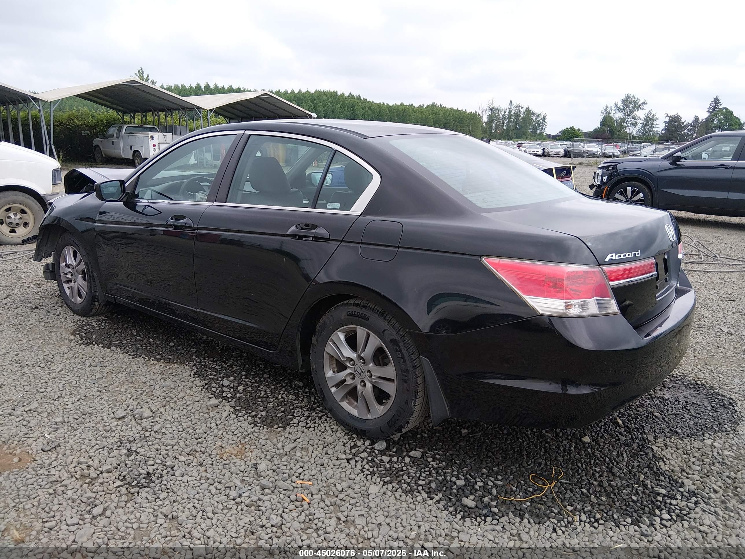 2012 Honda Accord 2.4 Se Black vin: 1HGCP2F65CA233663