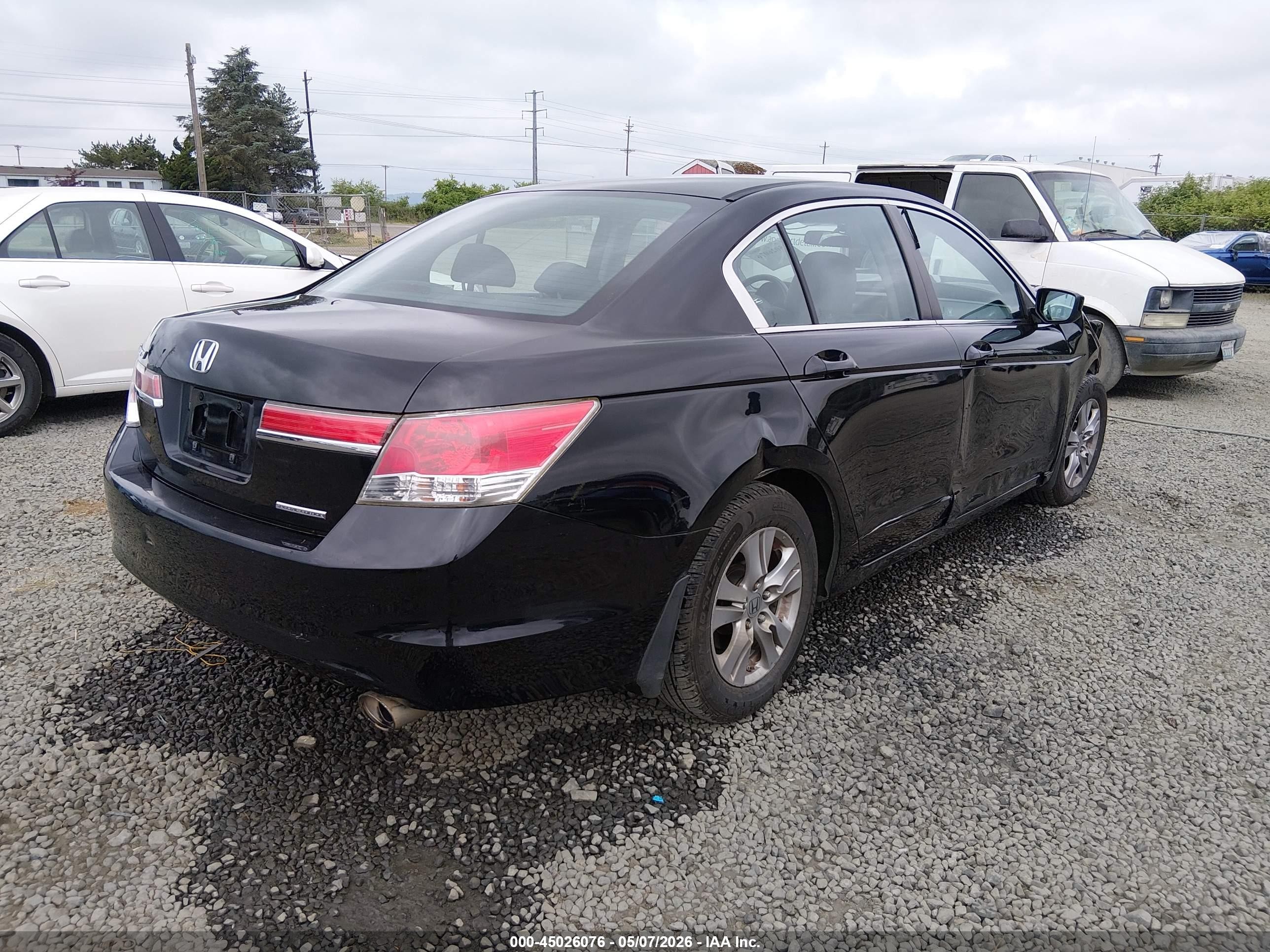 2012 Honda Accord 2.4 Se Black vin: 1HGCP2F65CA233663