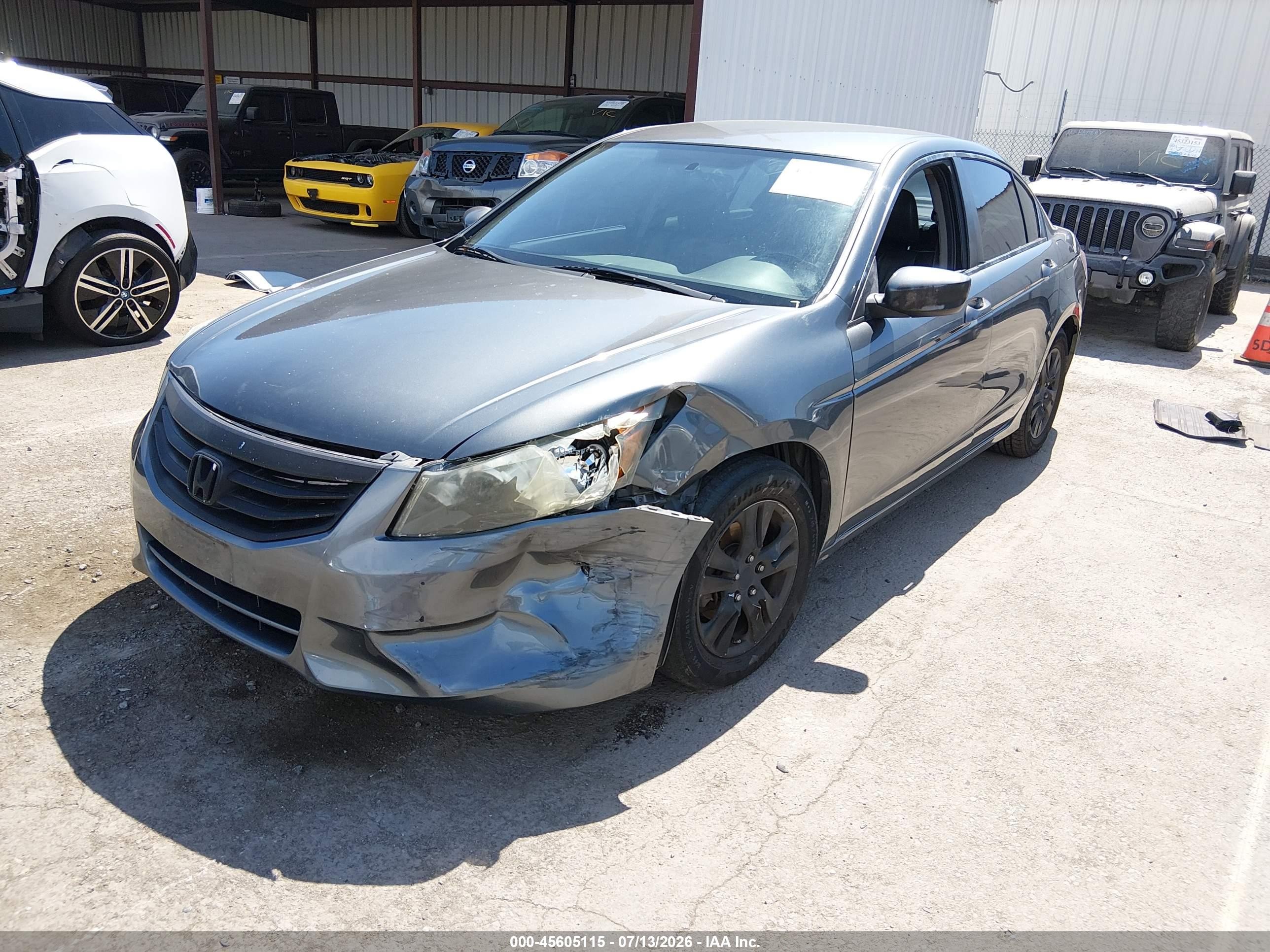 2011 Honda Accord 2.4 Se Gray vin: 1HGCP2F66BA004004