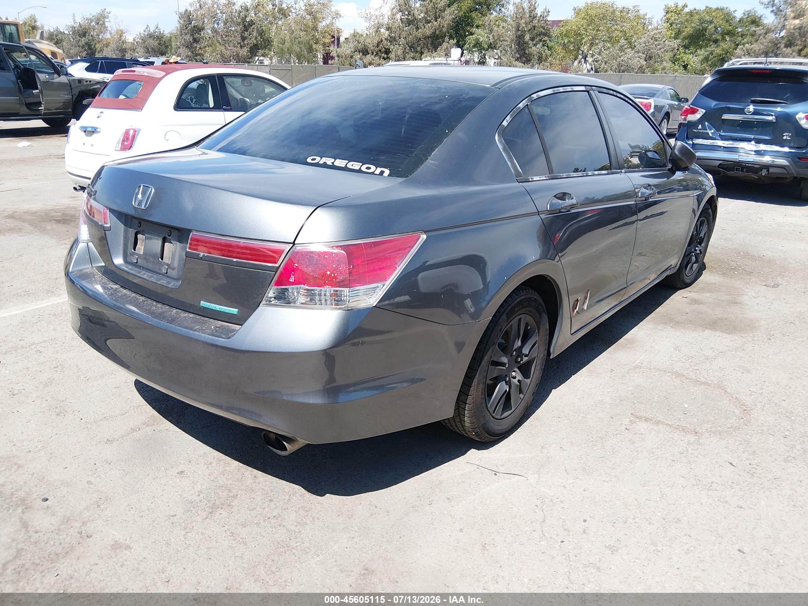 2011 Honda Accord 2.4 Se Gray vin: 1HGCP2F66BA004004