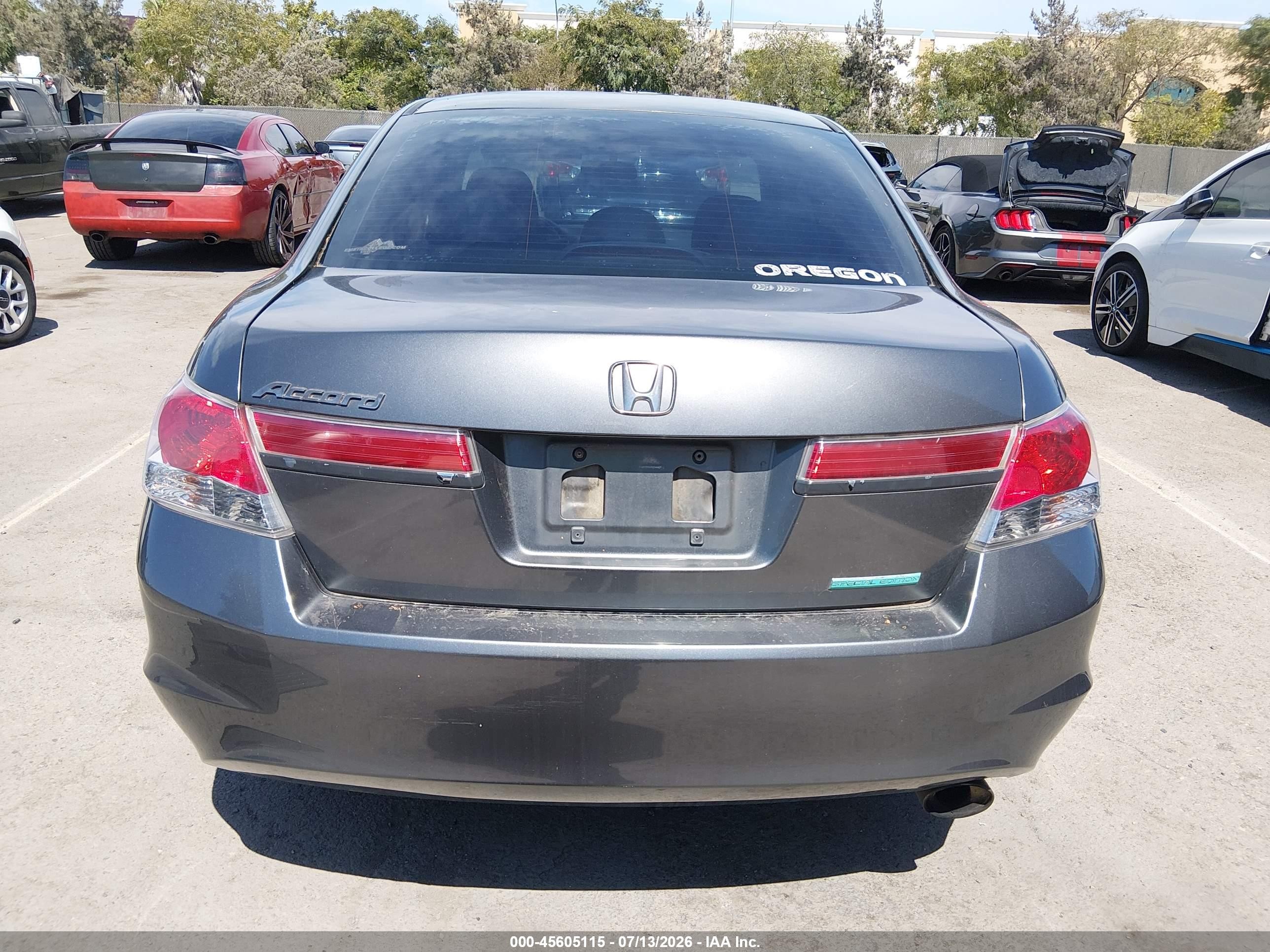 2011 Honda Accord 2.4 Se Gray vin: 1HGCP2F66BA004004