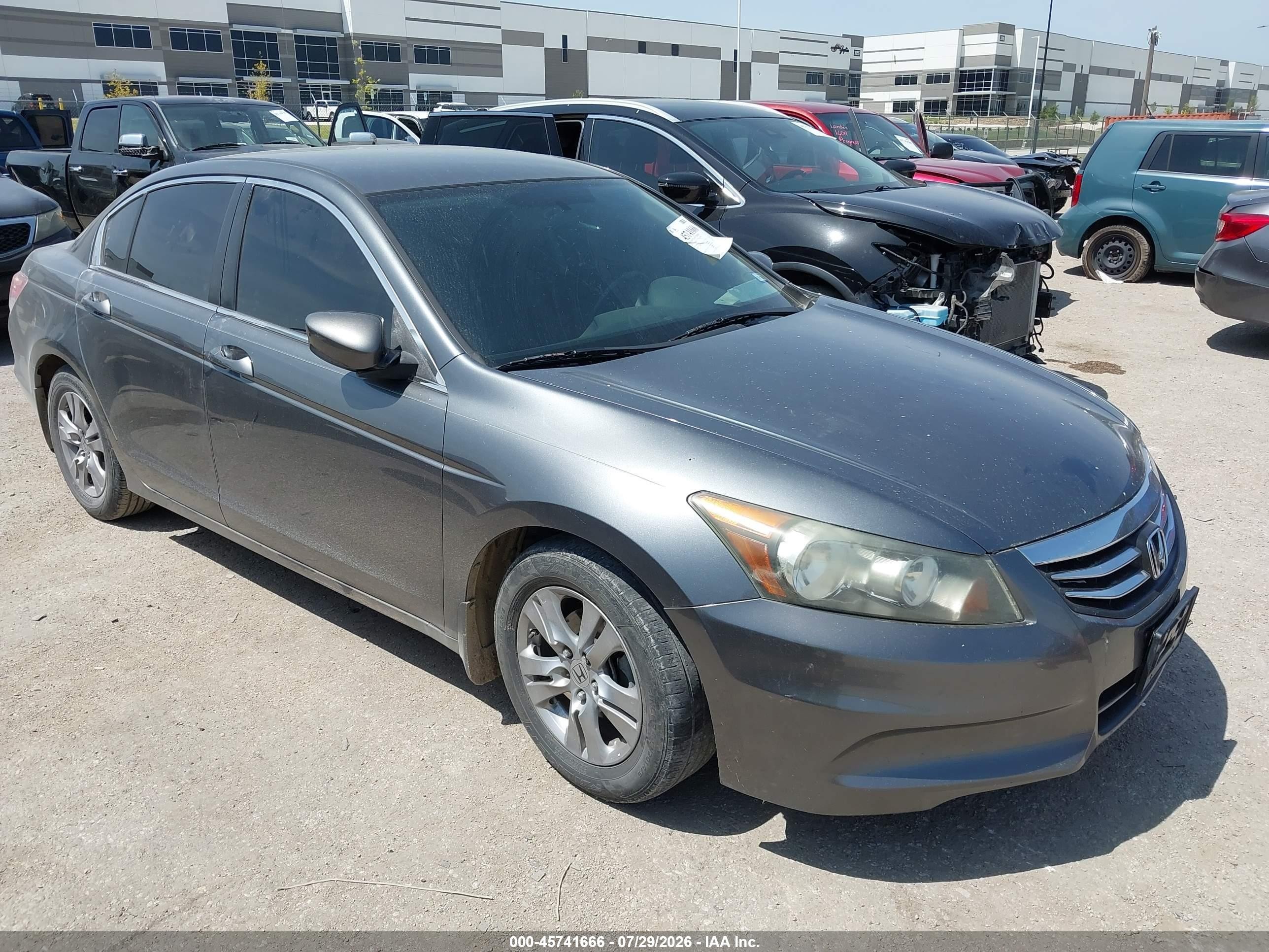 2011 Honda Accord 2.4 Se Gray vin: 1HGCP2F66BA121887