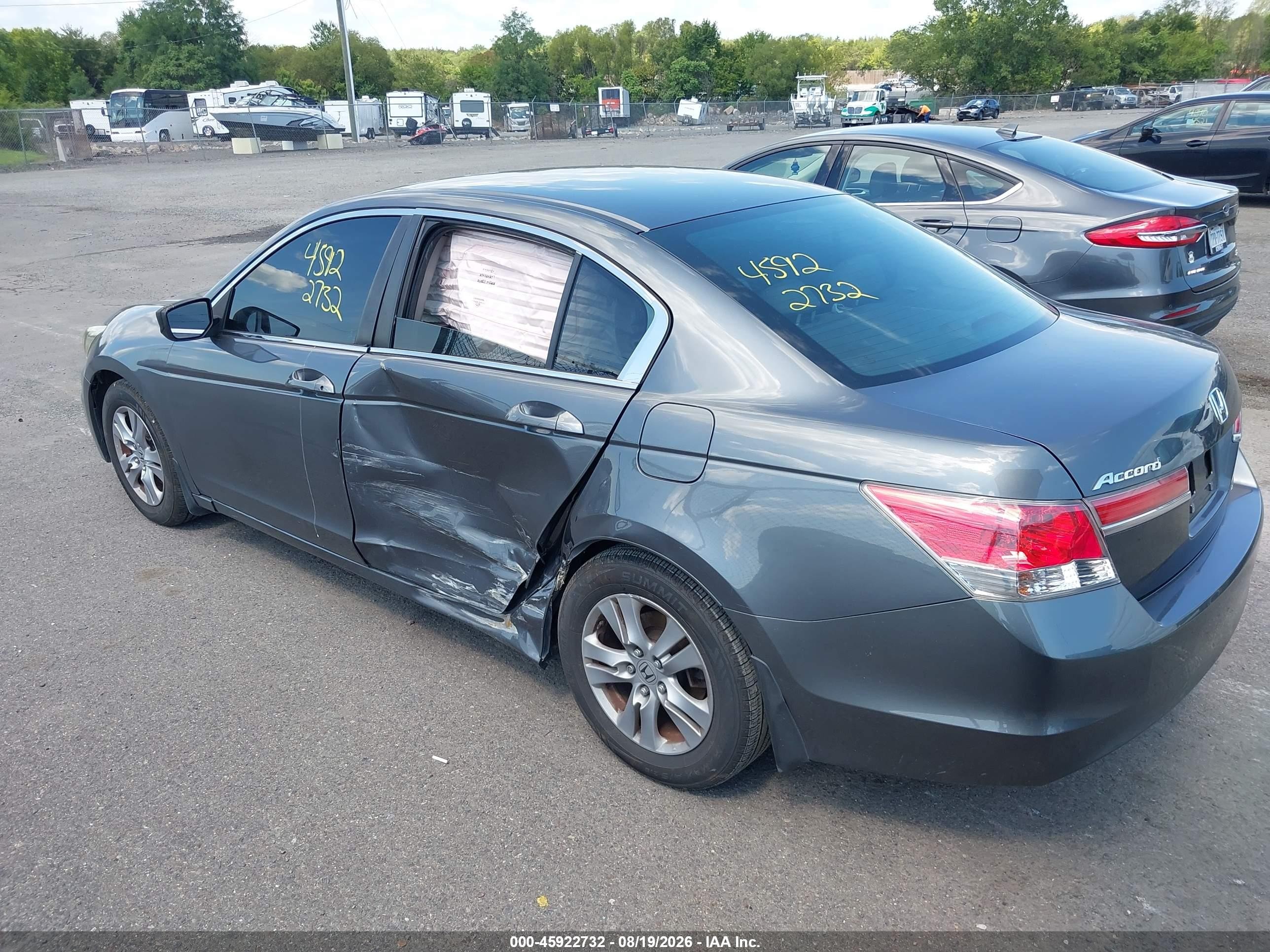2011 Honda Accord 2.4 Se Gray vin: 1HGCP2F66BA147132