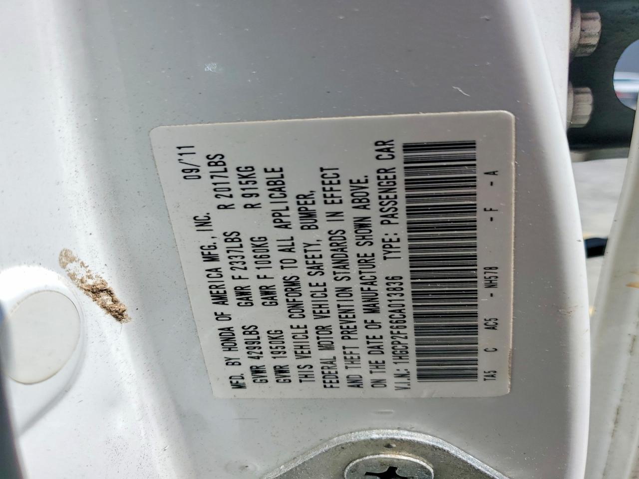 2012 Honda Accord Se White vin: 1HGCP2F66CA013836