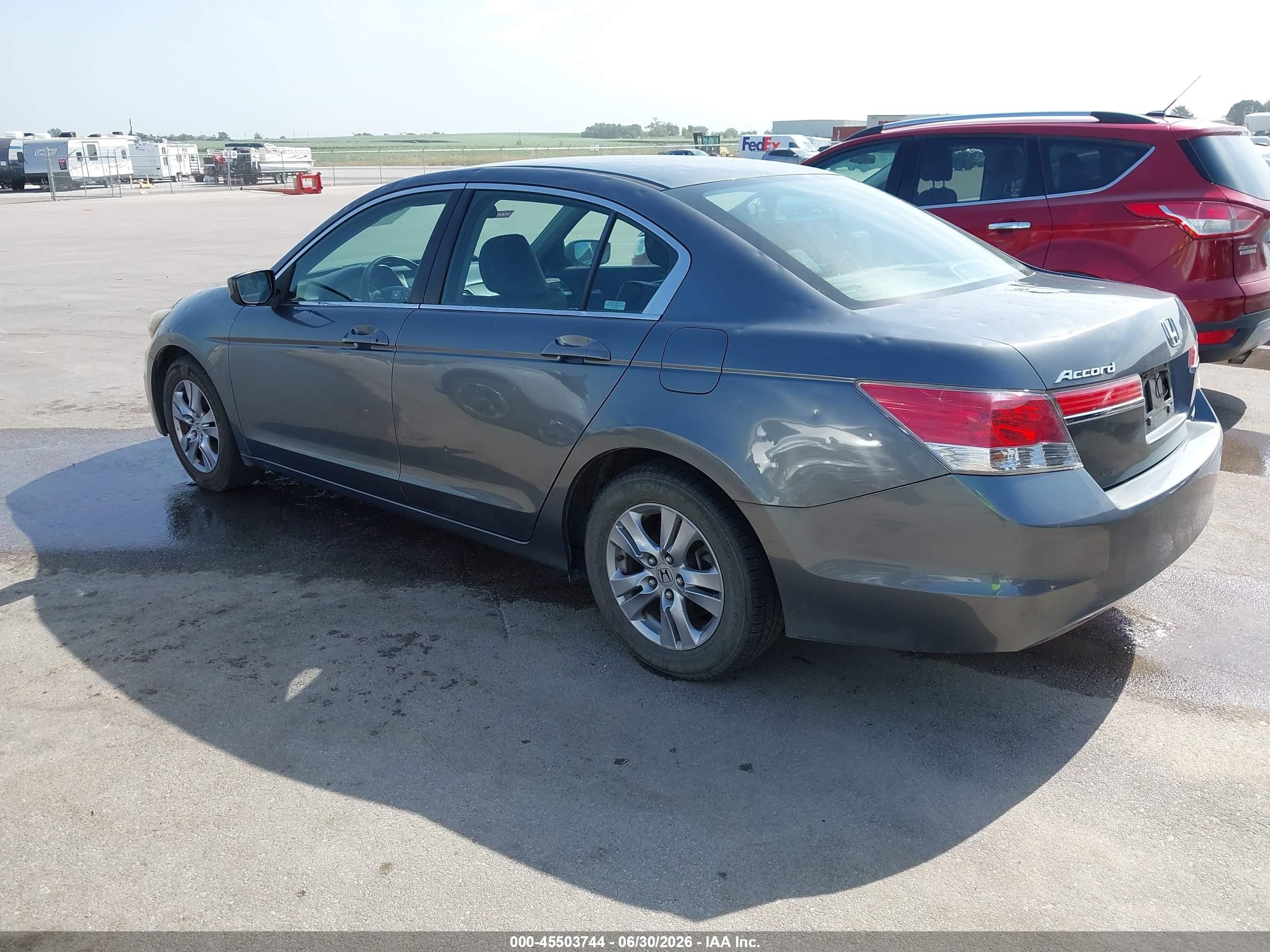 2012 Honda Accord 2.4 Se Gray vin: 1HGCP2F66CA027008