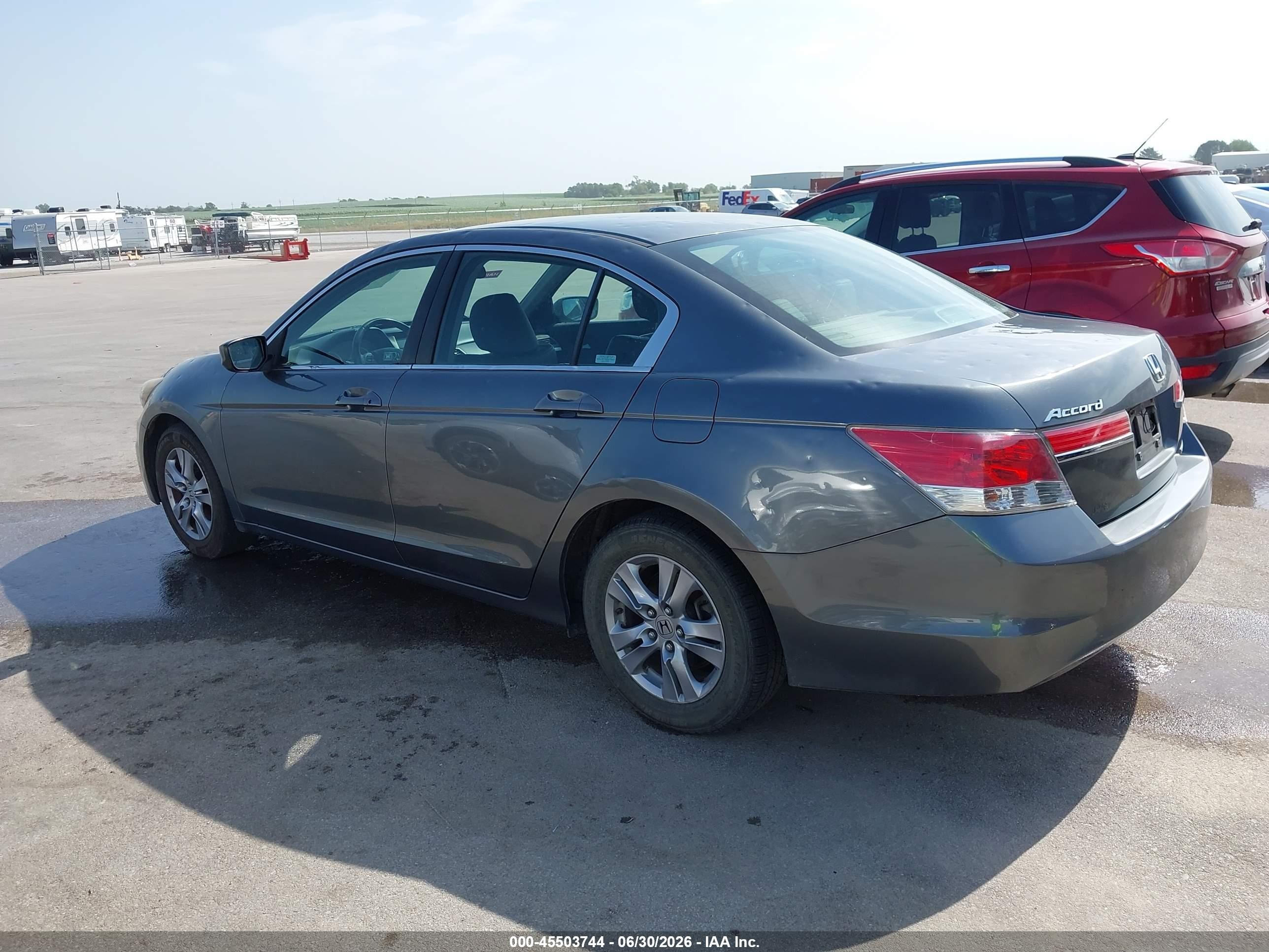 2012 Honda Accord 2.4 Se Gray vin: 1HGCP2F66CA027008