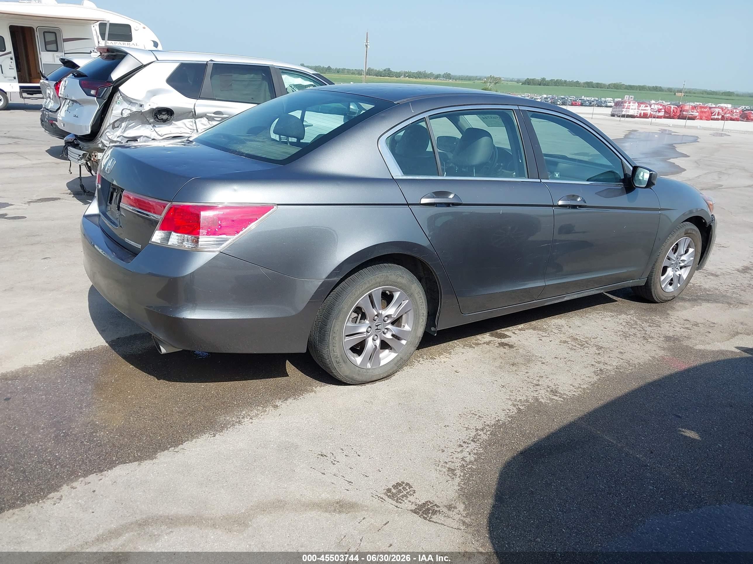2012 Honda Accord 2.4 Se Gray vin: 1HGCP2F66CA027008
