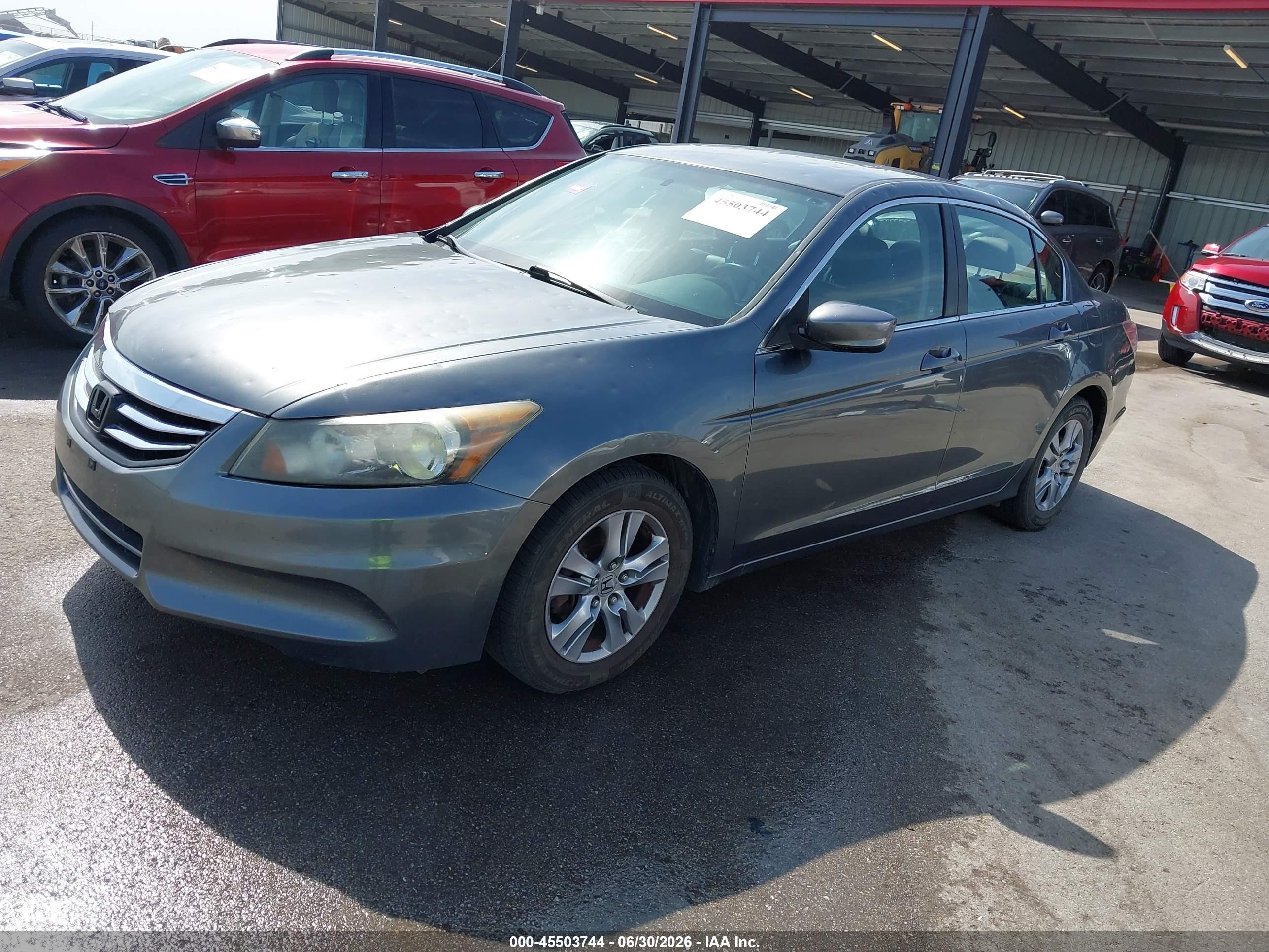 2012 Honda Accord 2.4 Se Gray vin: 1HGCP2F66CA027008