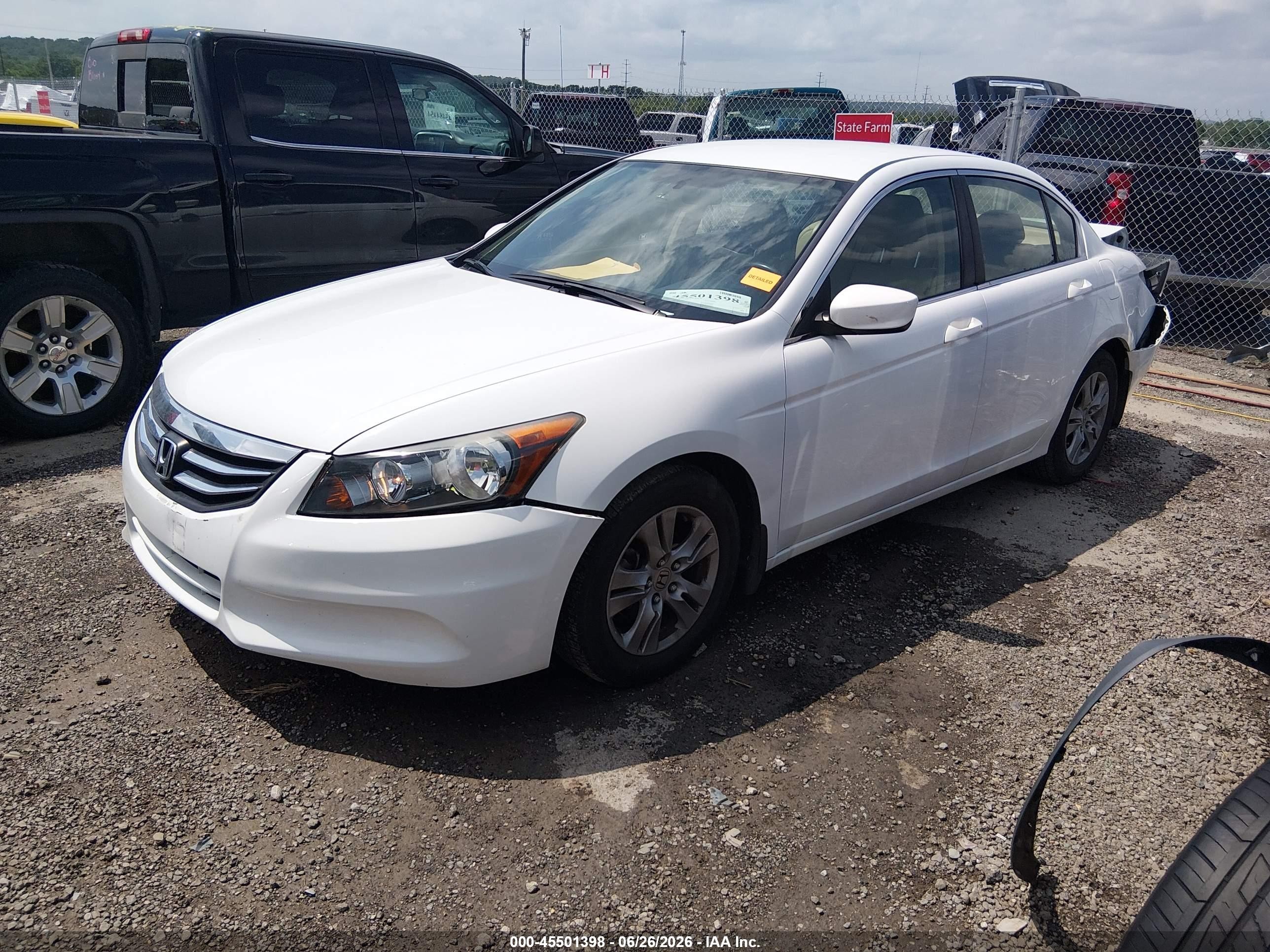 2011 Honda Accord 2.4 Se White vin: 1HGCP2F67BA017117
