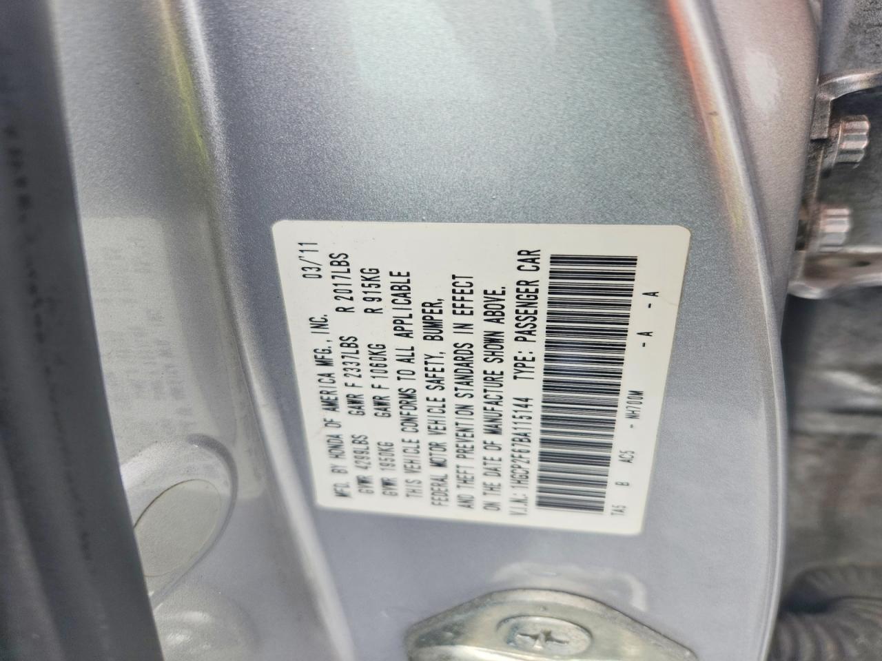 2011 Honda Accord Se Silver vin: 1HGCP2F67BA115144