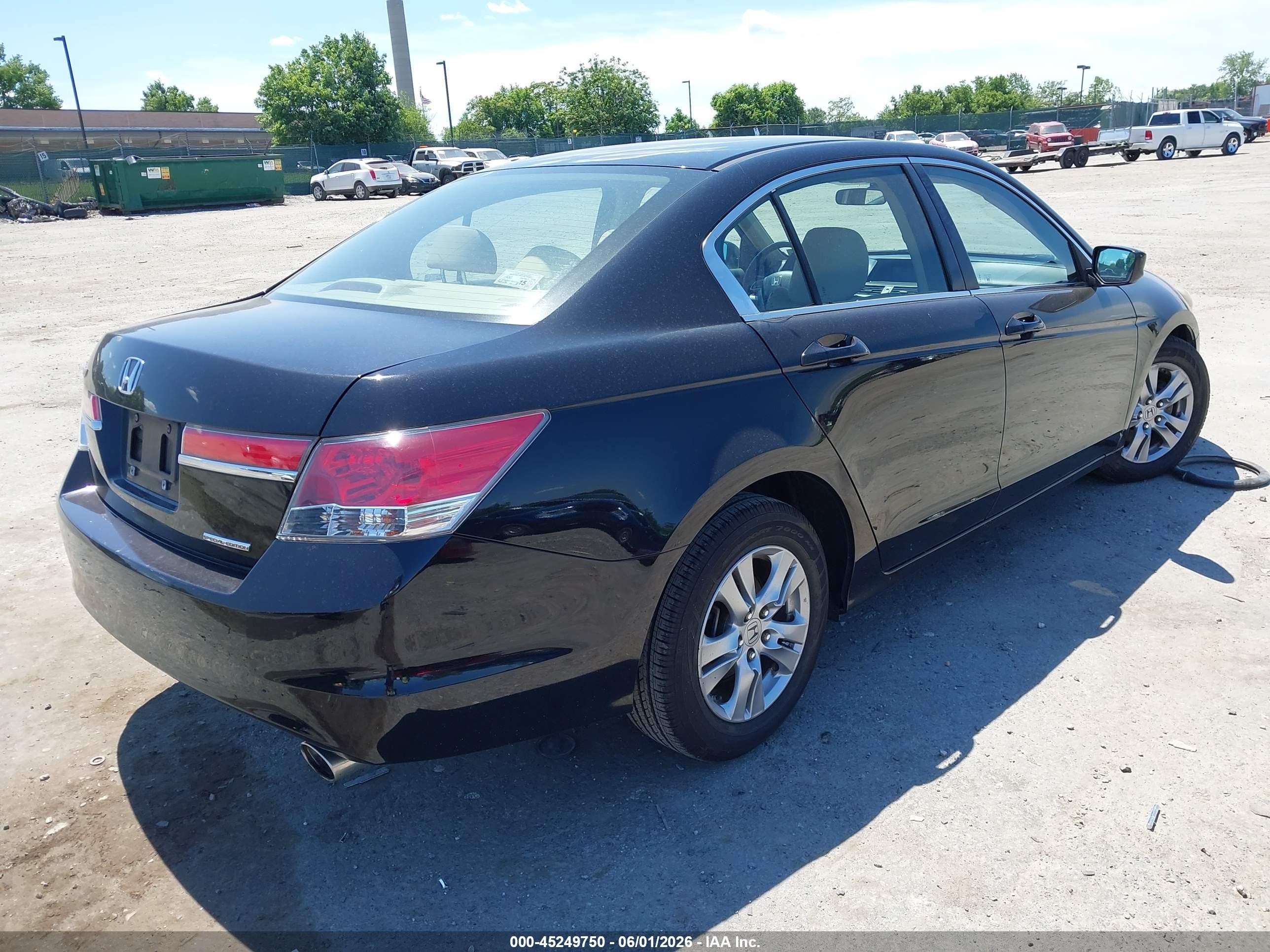 2011 Honda Accord 2.4 Se Black vin: 1HGCP2F67BA117170