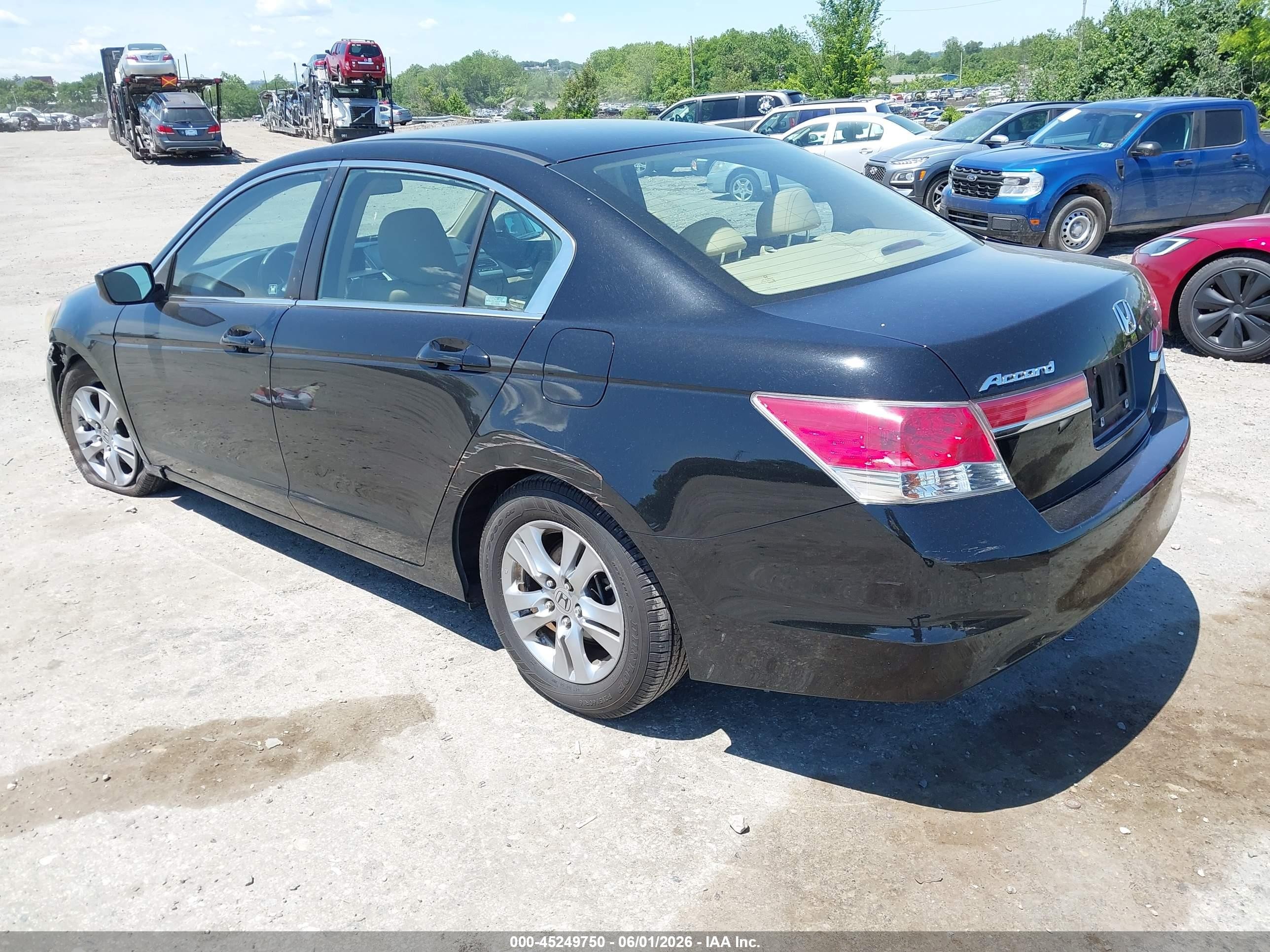 2011 Honda Accord 2.4 Se Black vin: 1HGCP2F67BA117170