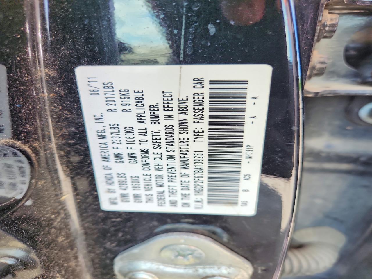 2011 Honda Accord Se Black vin: 1HGCP2F67BA139251
