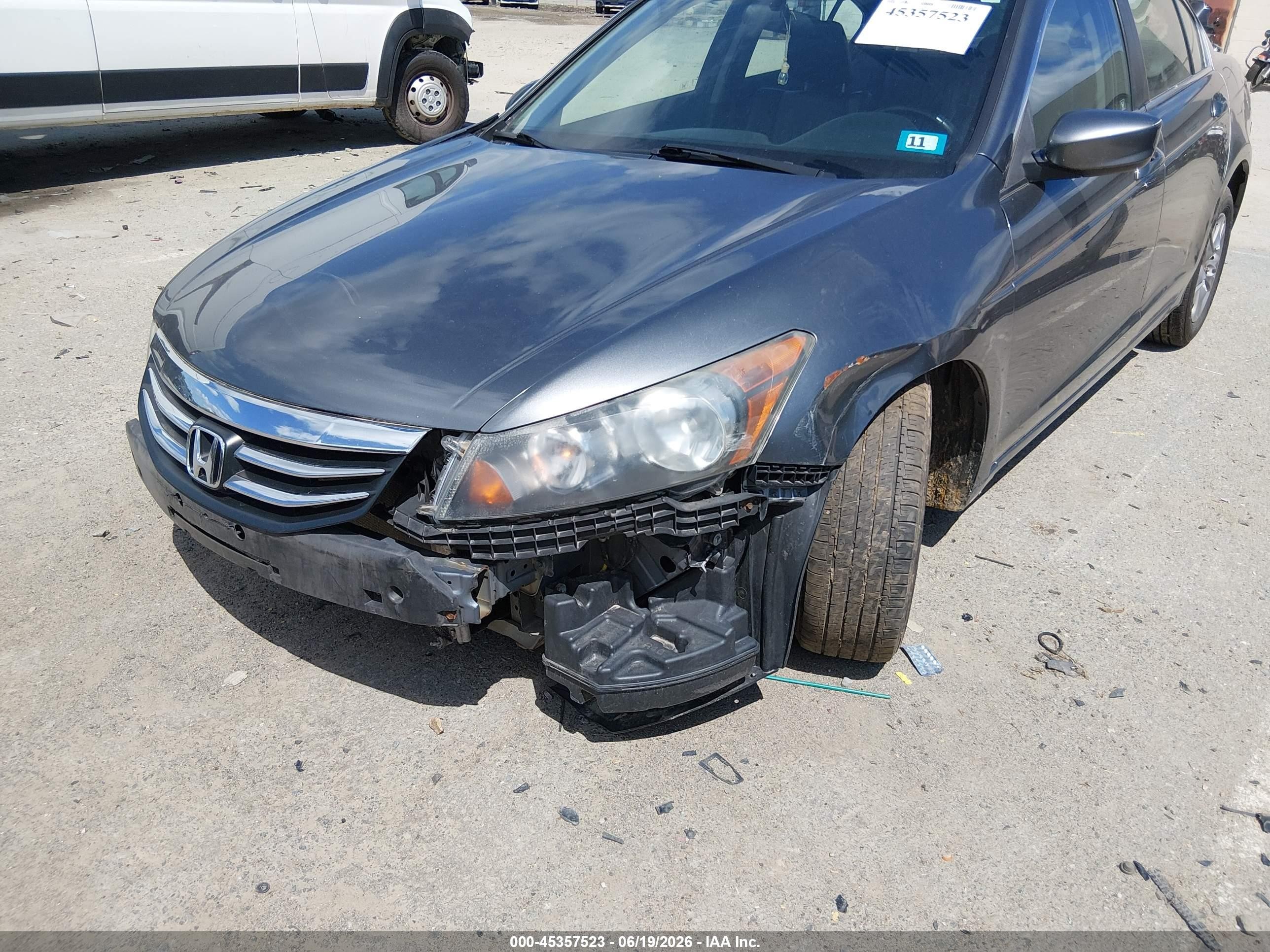 2012 Honda Accord 2.4 Se Gray vin: 1HGCP2F67CA014316